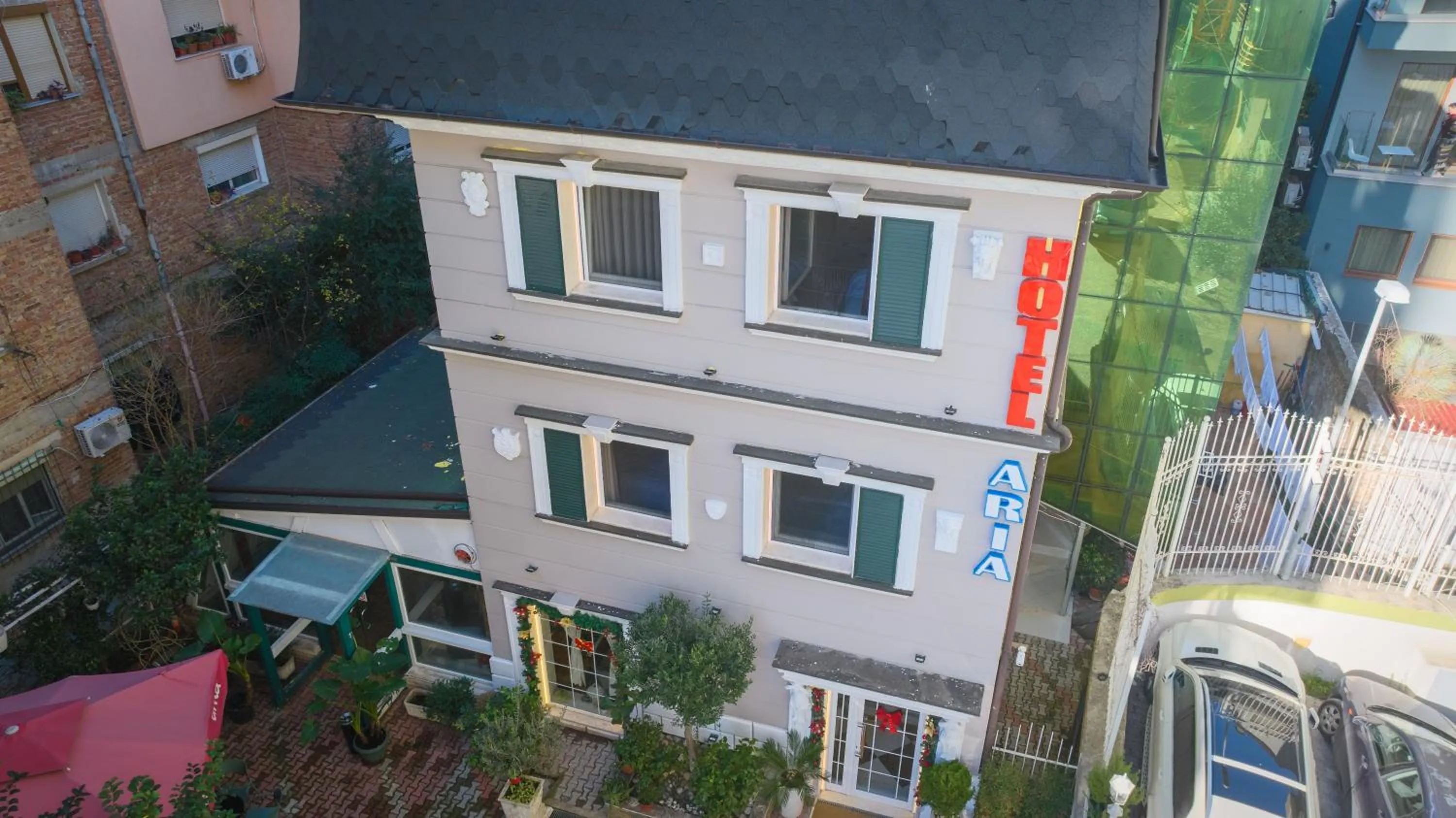 Property building in Hotel Aria