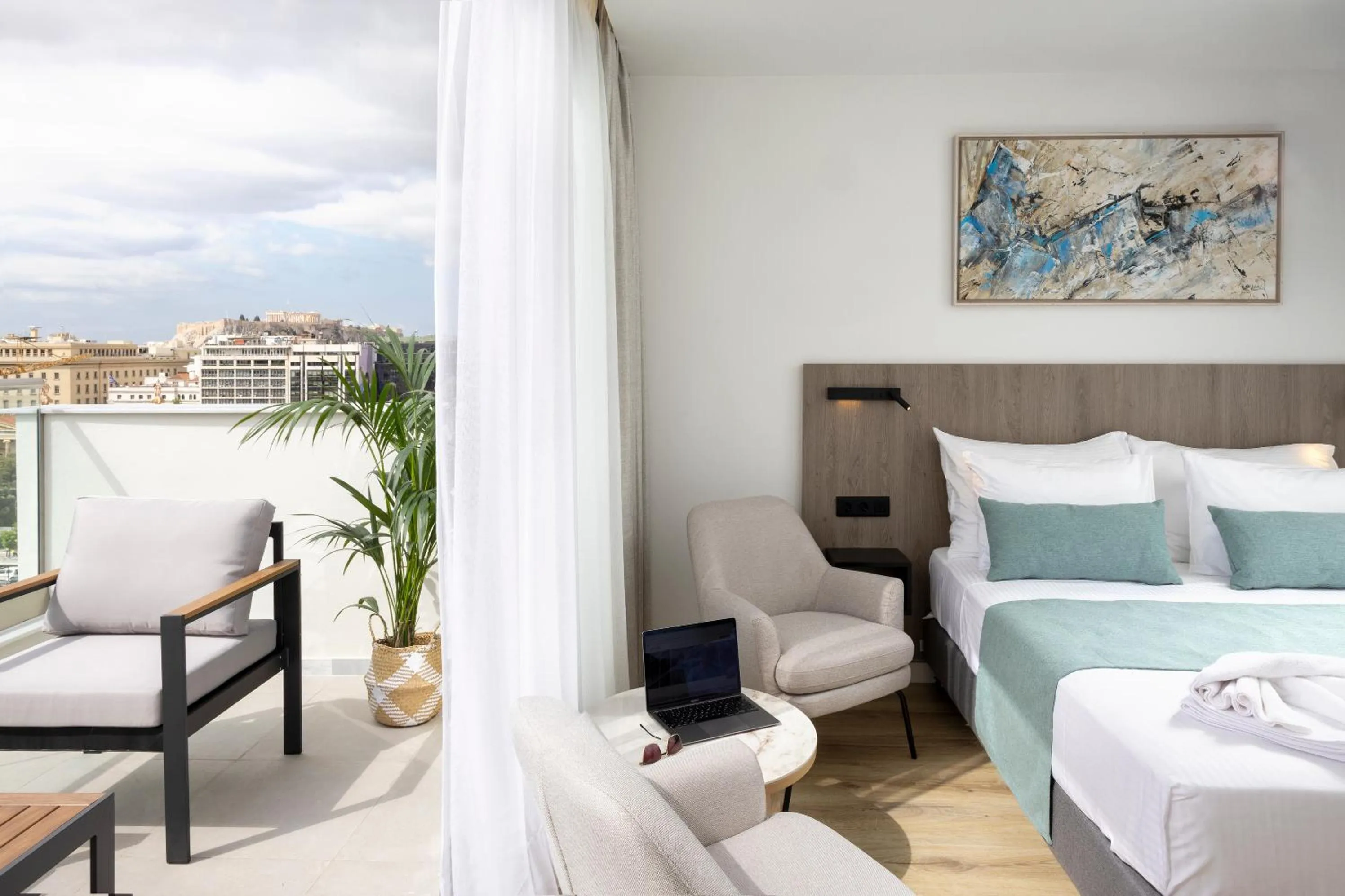 View (from property/room), Bed in Hestia - Asklipiou 9