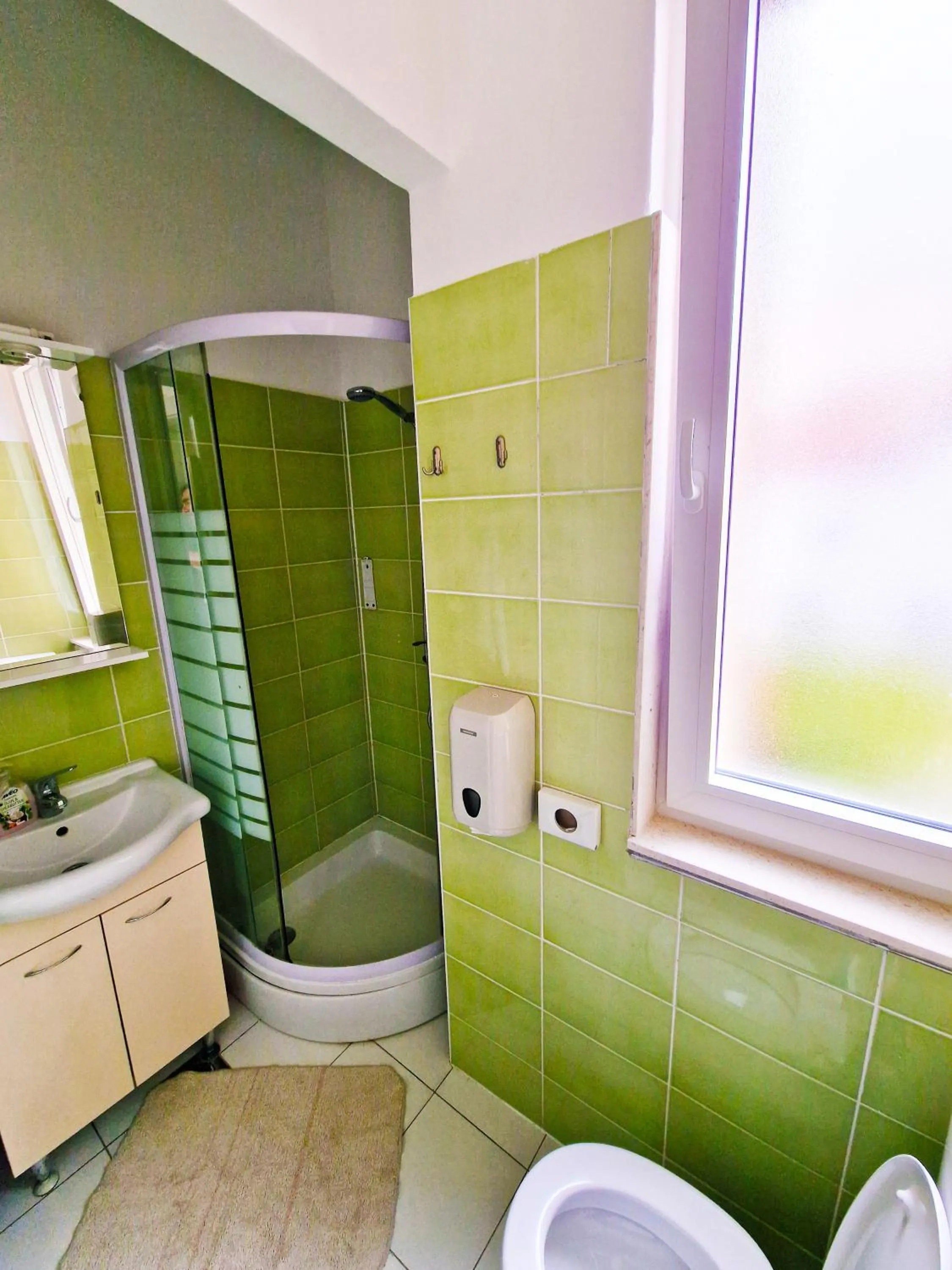 Shower in Croparadise Hostel