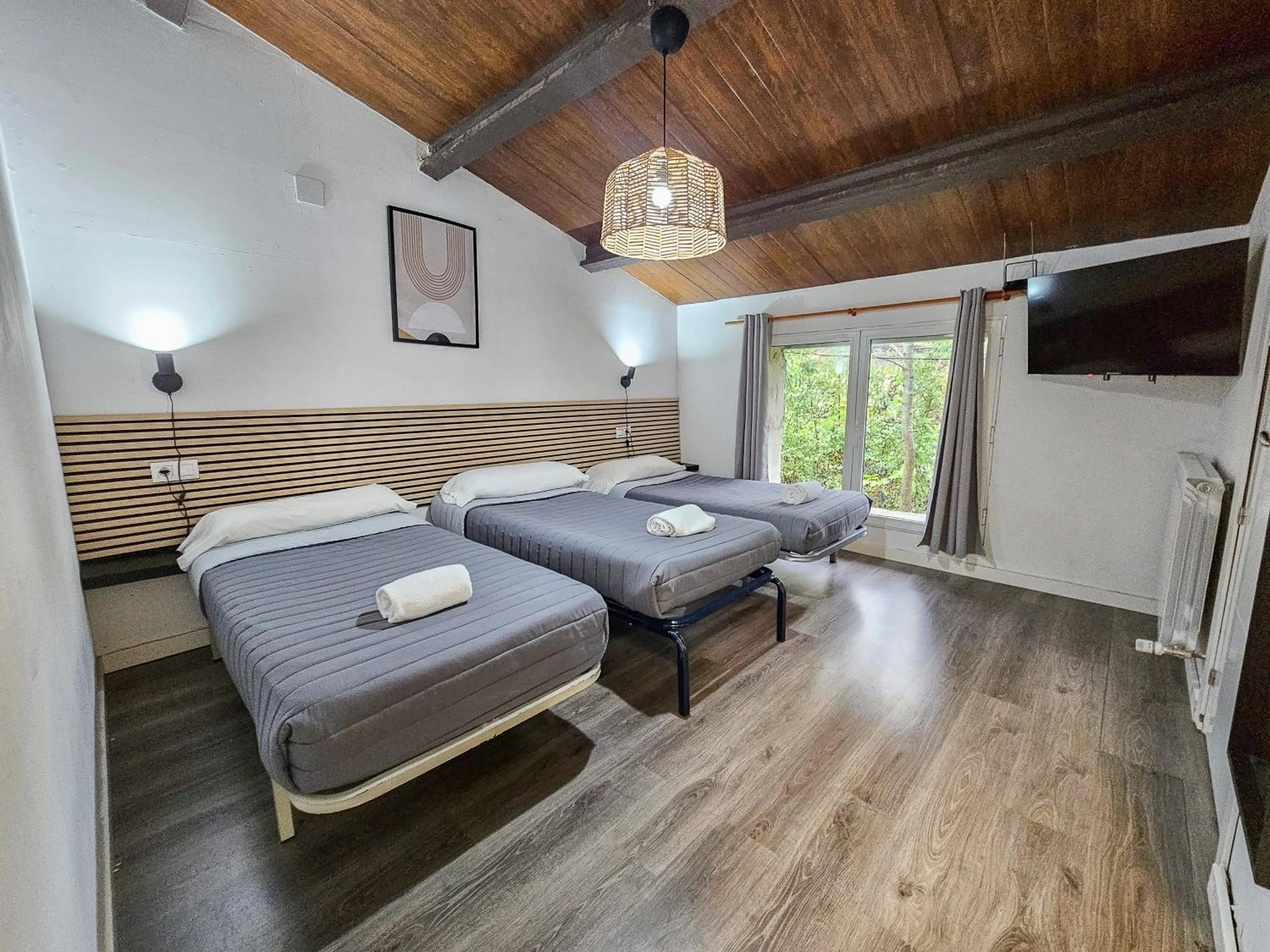 Bed in SOLOPUENT Hotel Rural