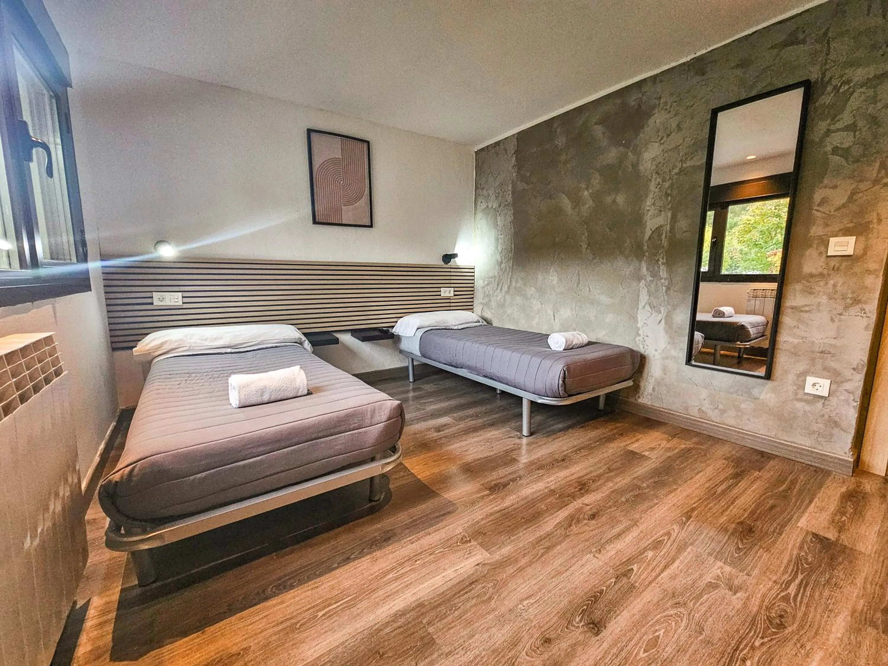 Bed in SOLOPUENT Hotel Rural