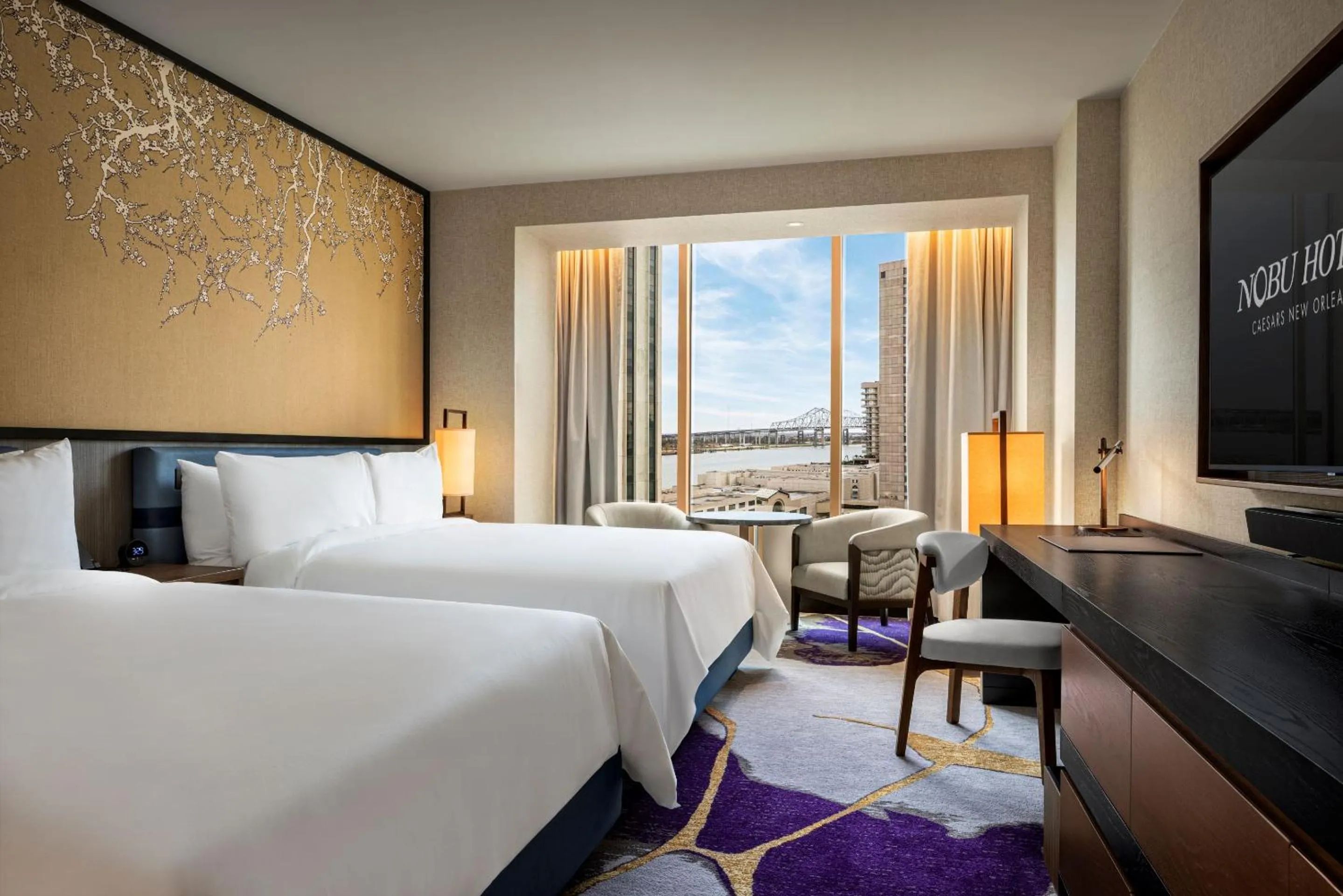 Bed in Nobu New Orleans, A Caesars Destination