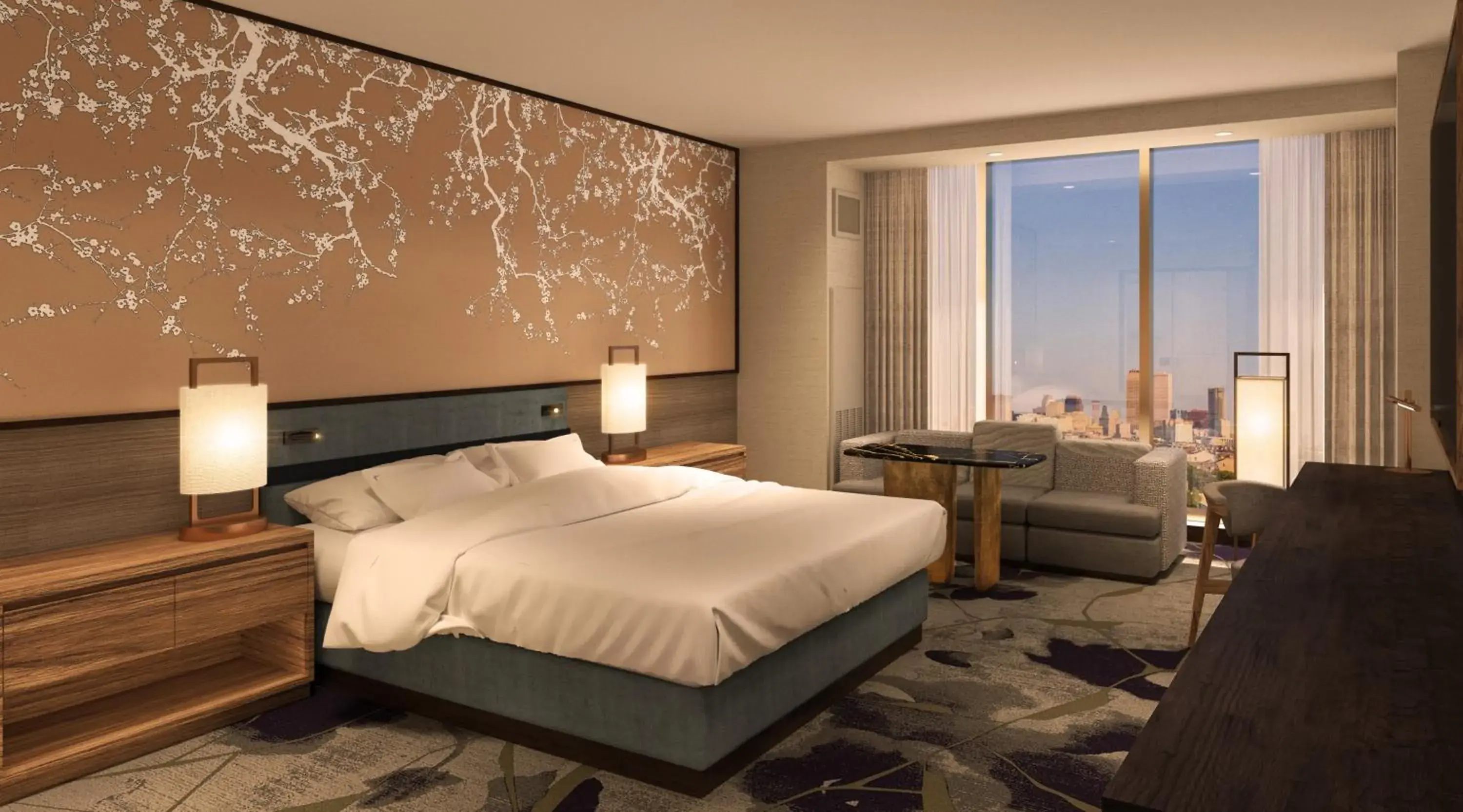 Nobu Luxury Room, 1 King, City View in Nobu New Orleans, A Caesars Destination Nobu Luxury Room, 1 King, City View in Nobu New Orleans, A Caesars Destination