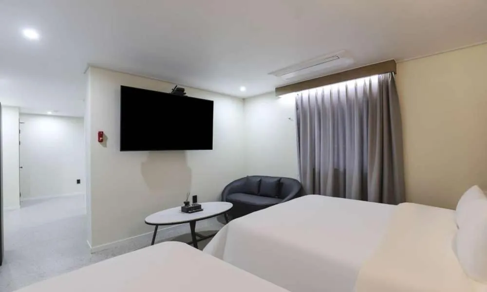 TV and multimedia, Bed in JECHEON No 25 HOTEL