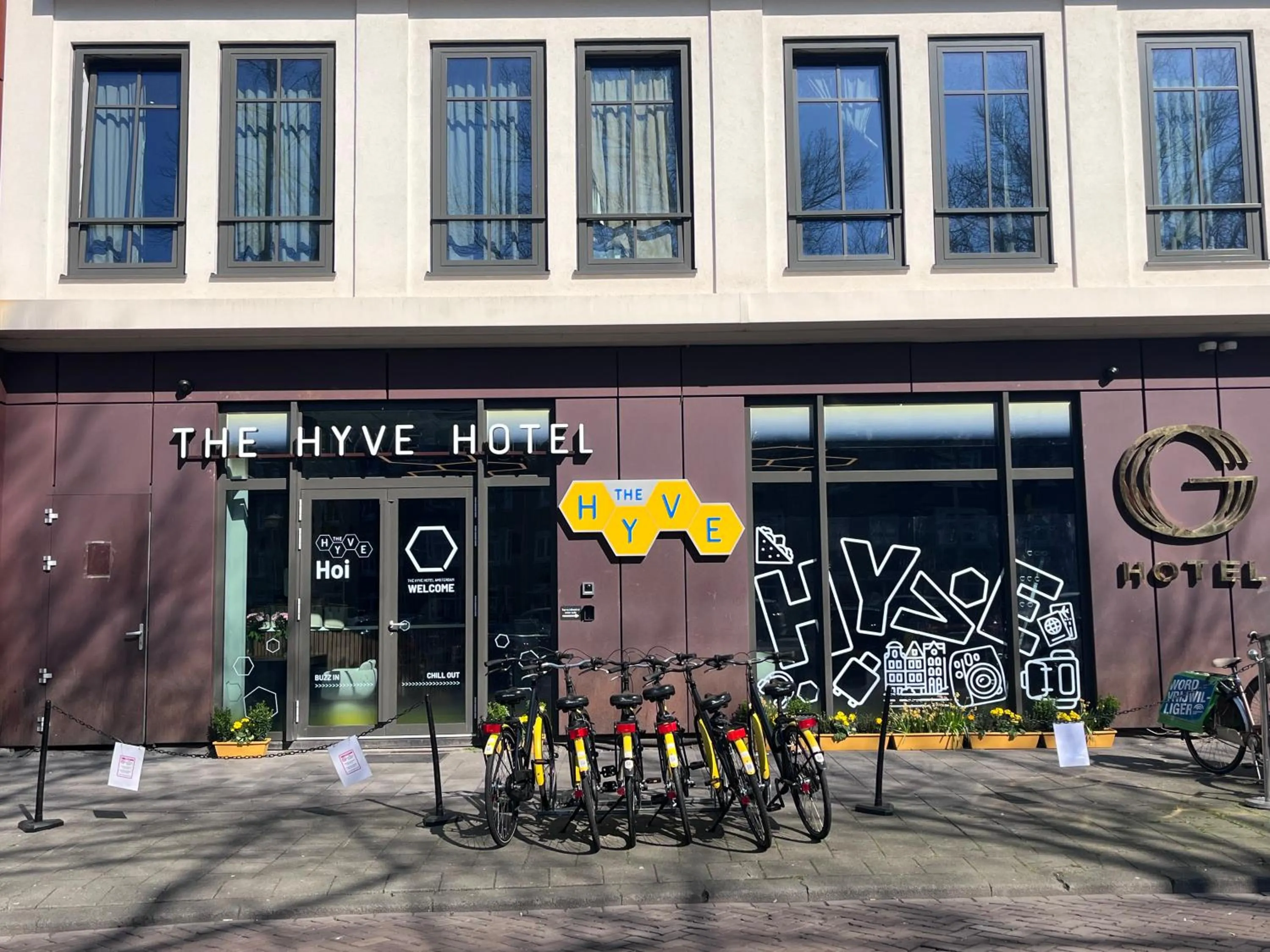 Property building in The Hyve Capsule hostel Amsterdam