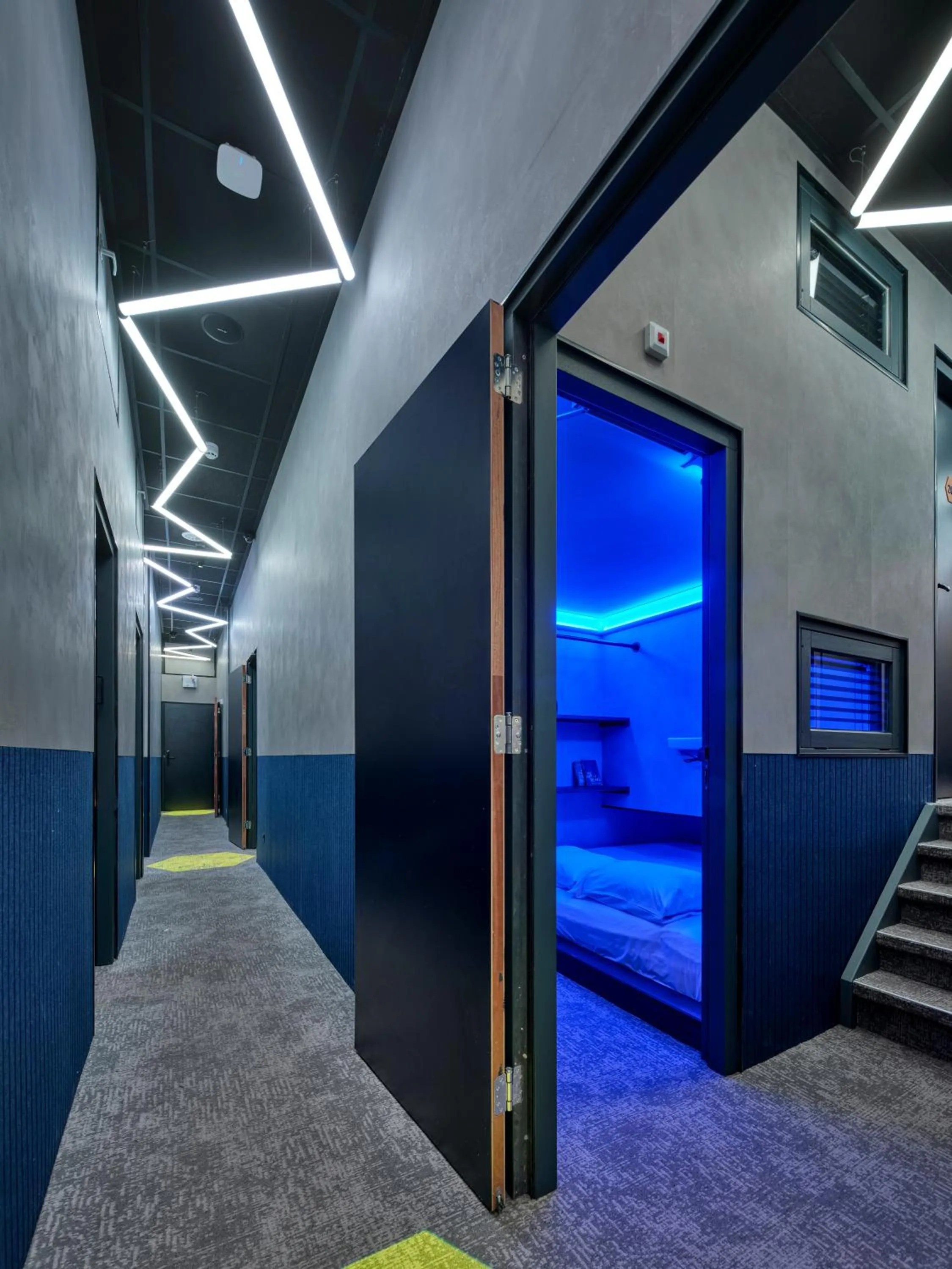 Decorative detail in The Hyve Capsule hostel Amsterdam