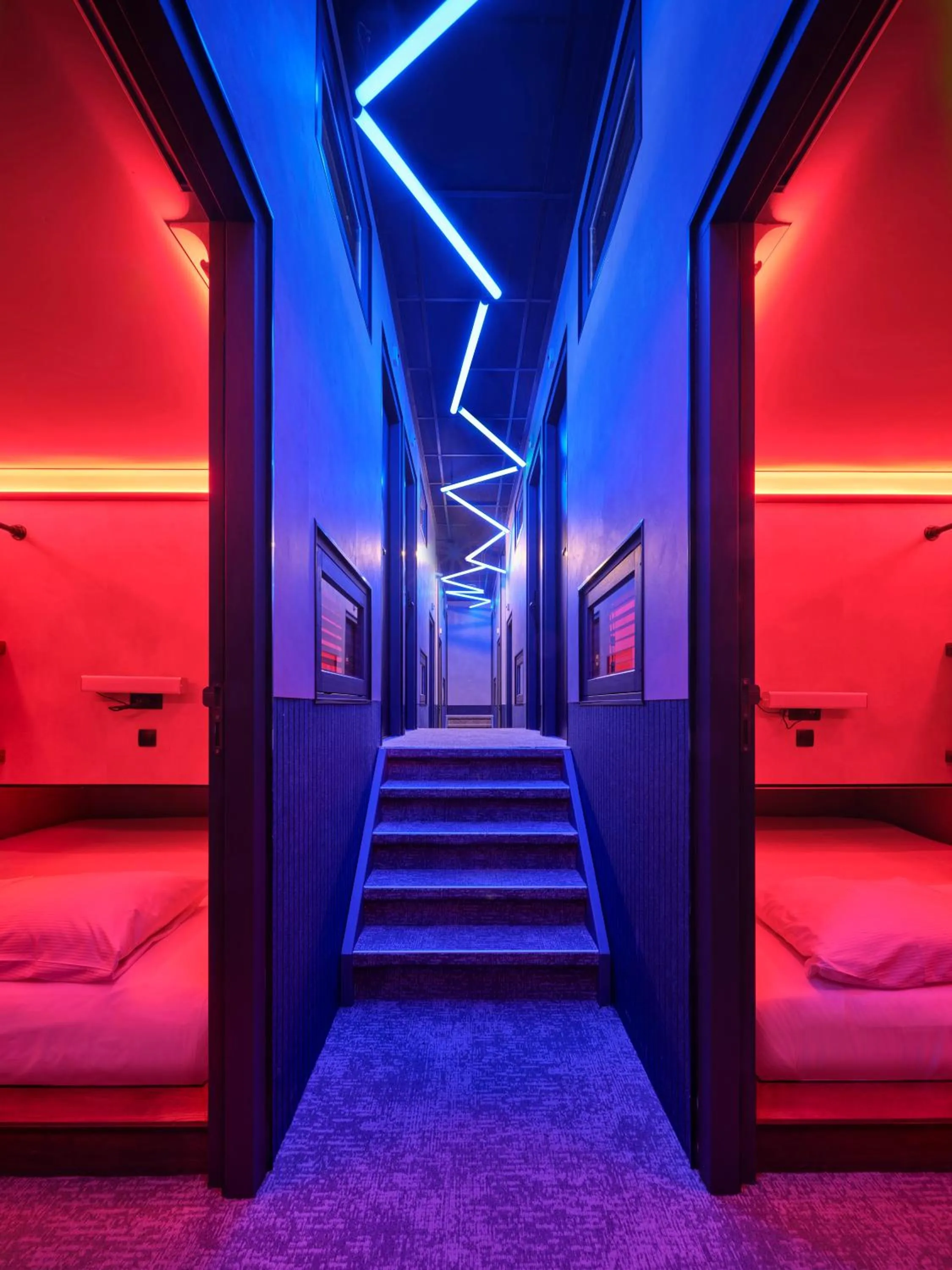 Decorative detail in The Hyve Capsule hostel Amsterdam