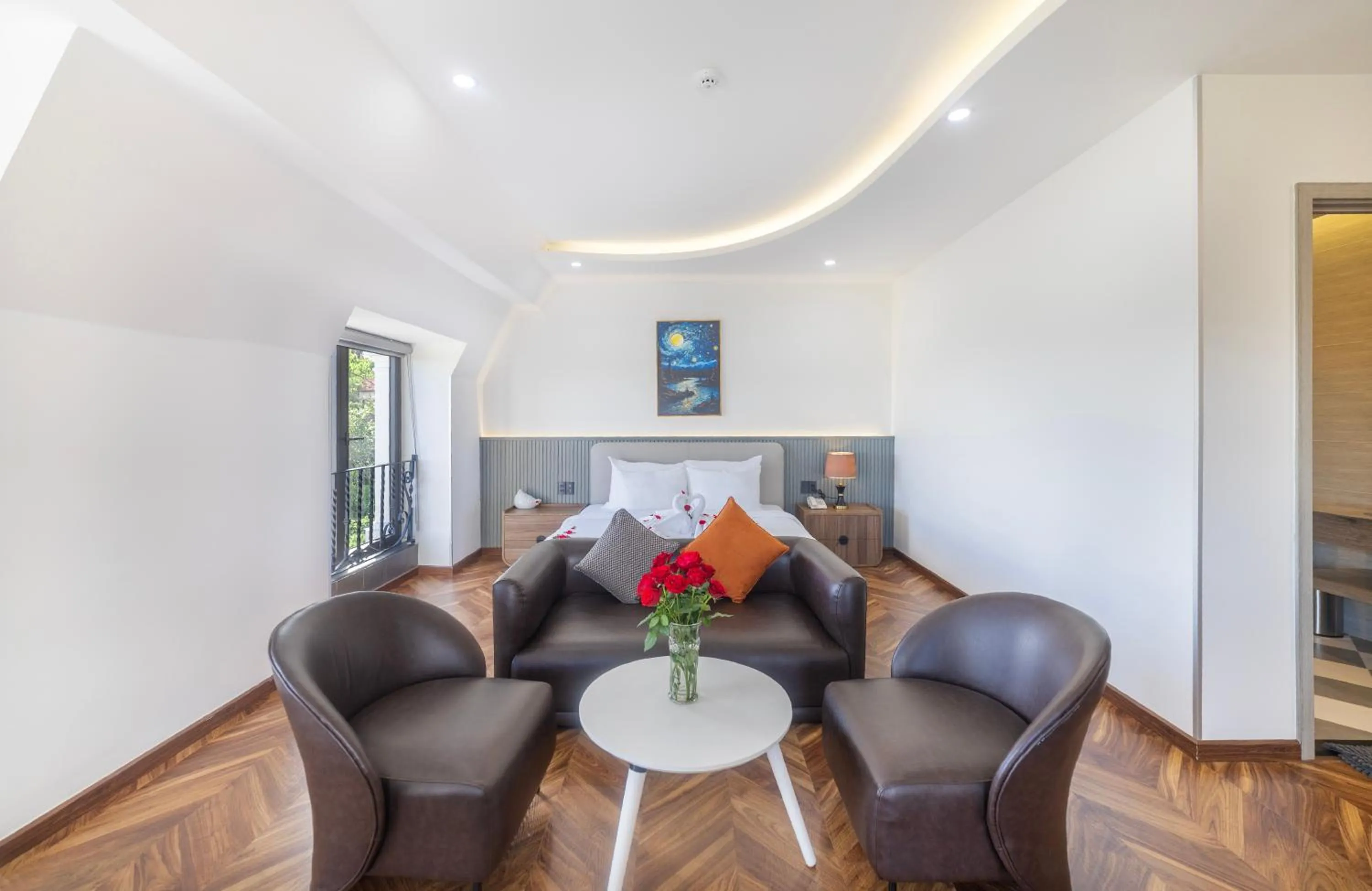 Seating area in TP Dalat Hotel