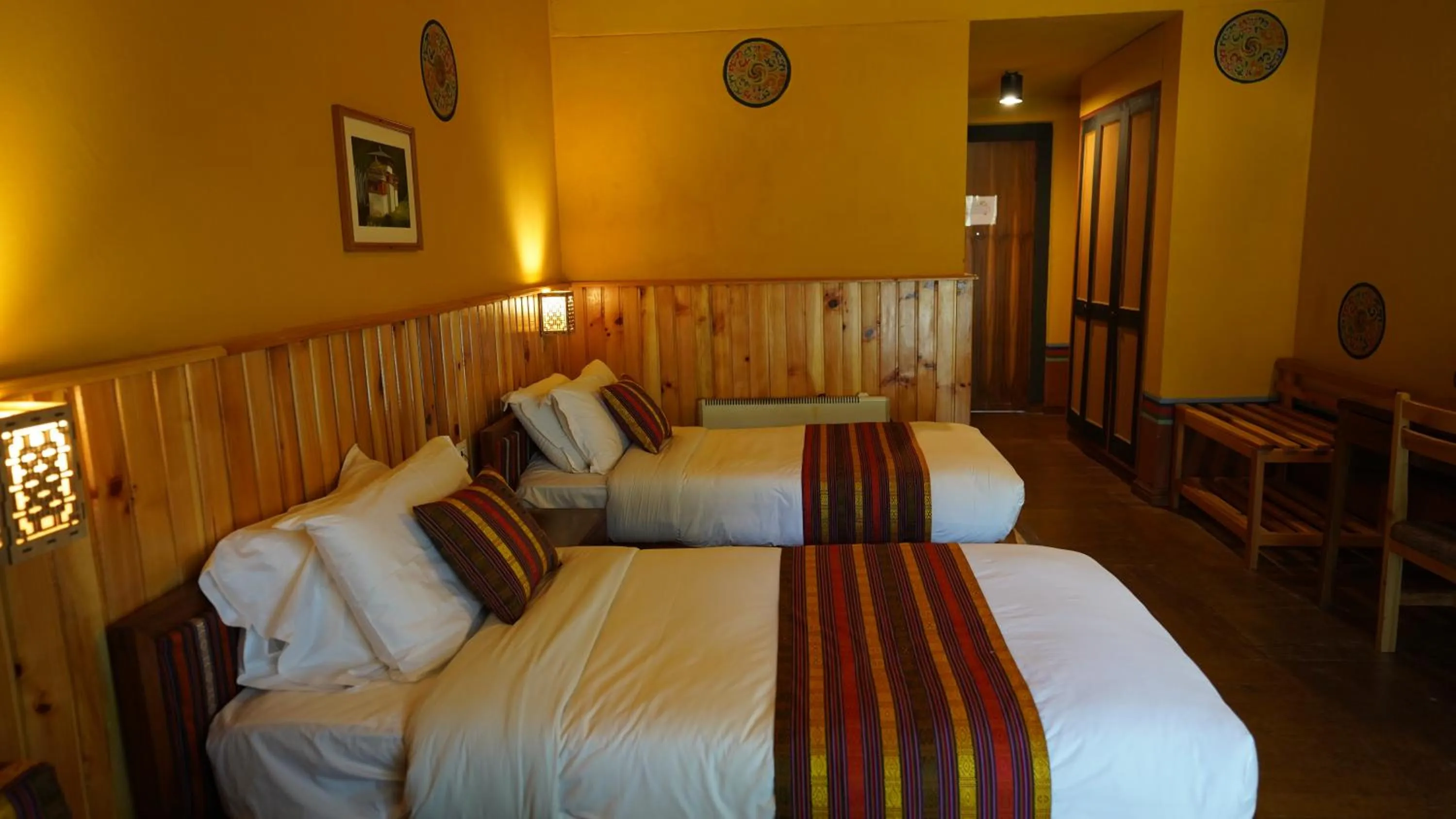 Bed in Hotel Olathang