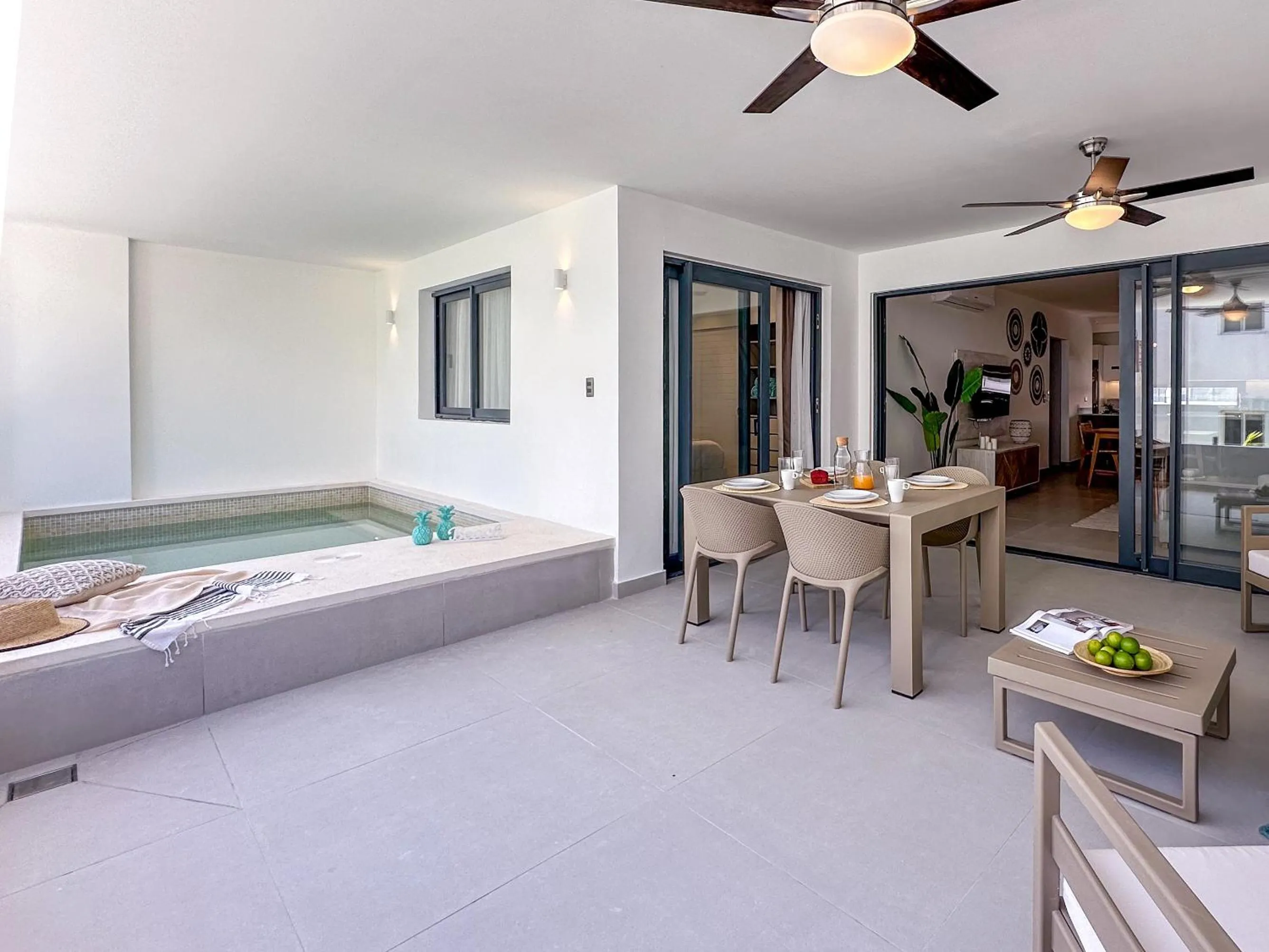 Patio, Bed in Beach Homes Punta Cana