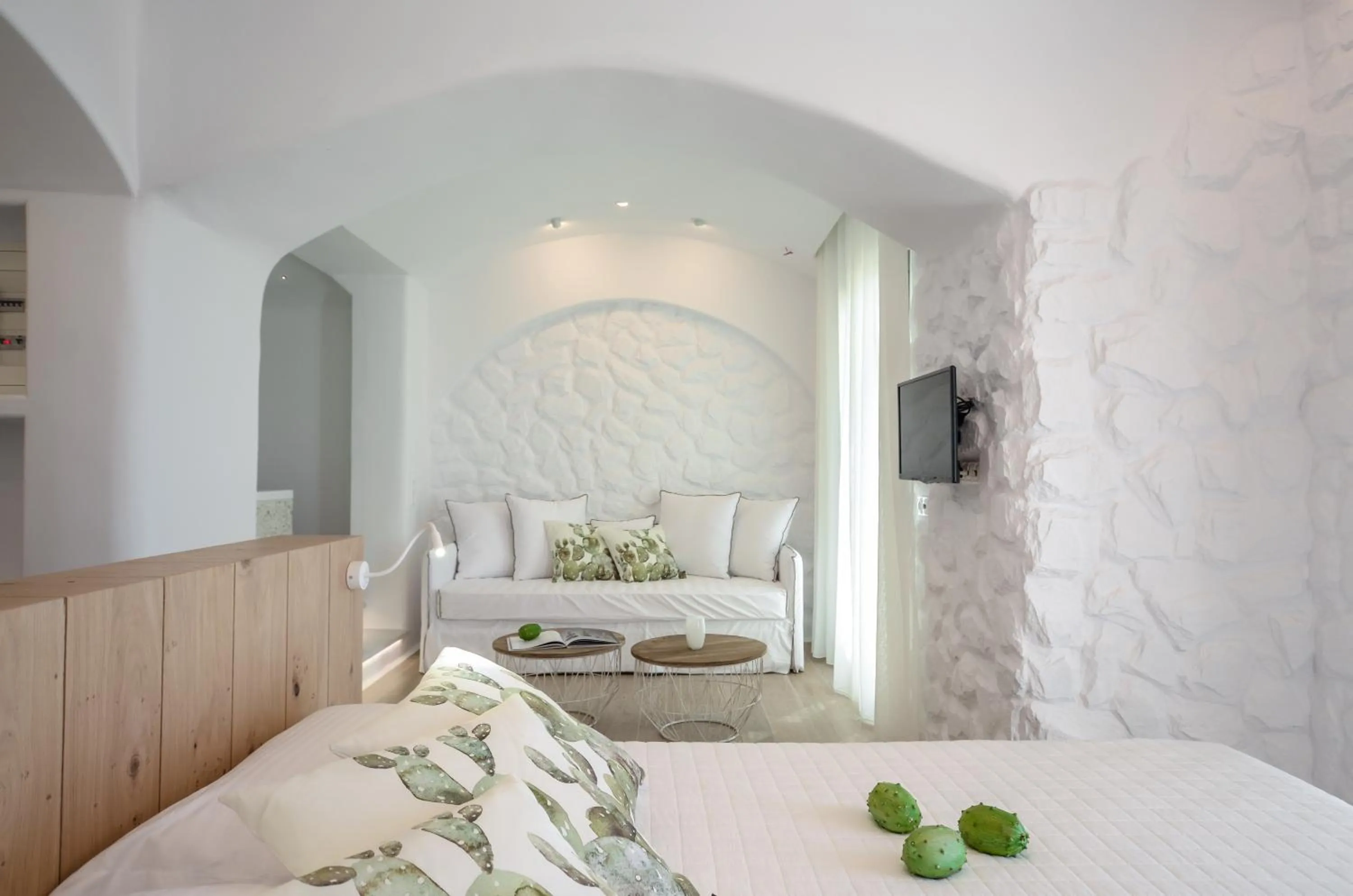 Living room, Bed in Cyano Suites