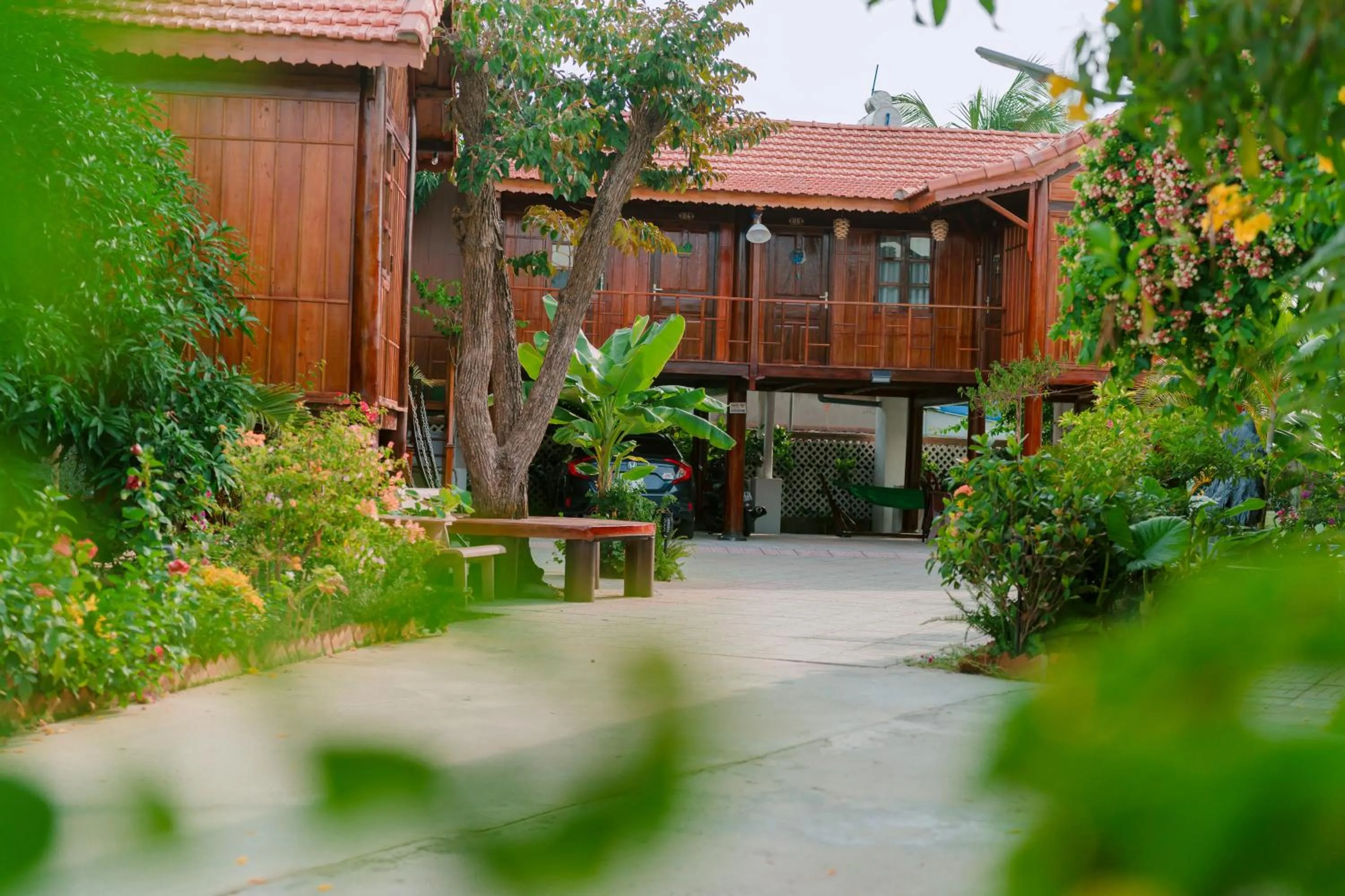 Garden view in Wooden Homestay LAGI