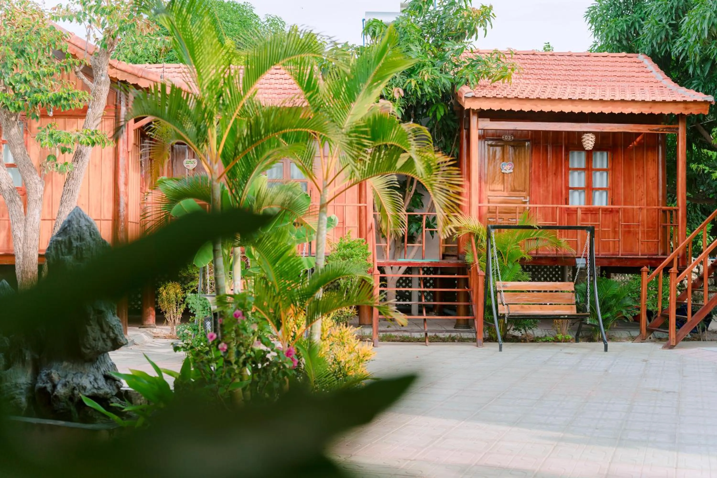 Patio in Wooden Homestay LAGI