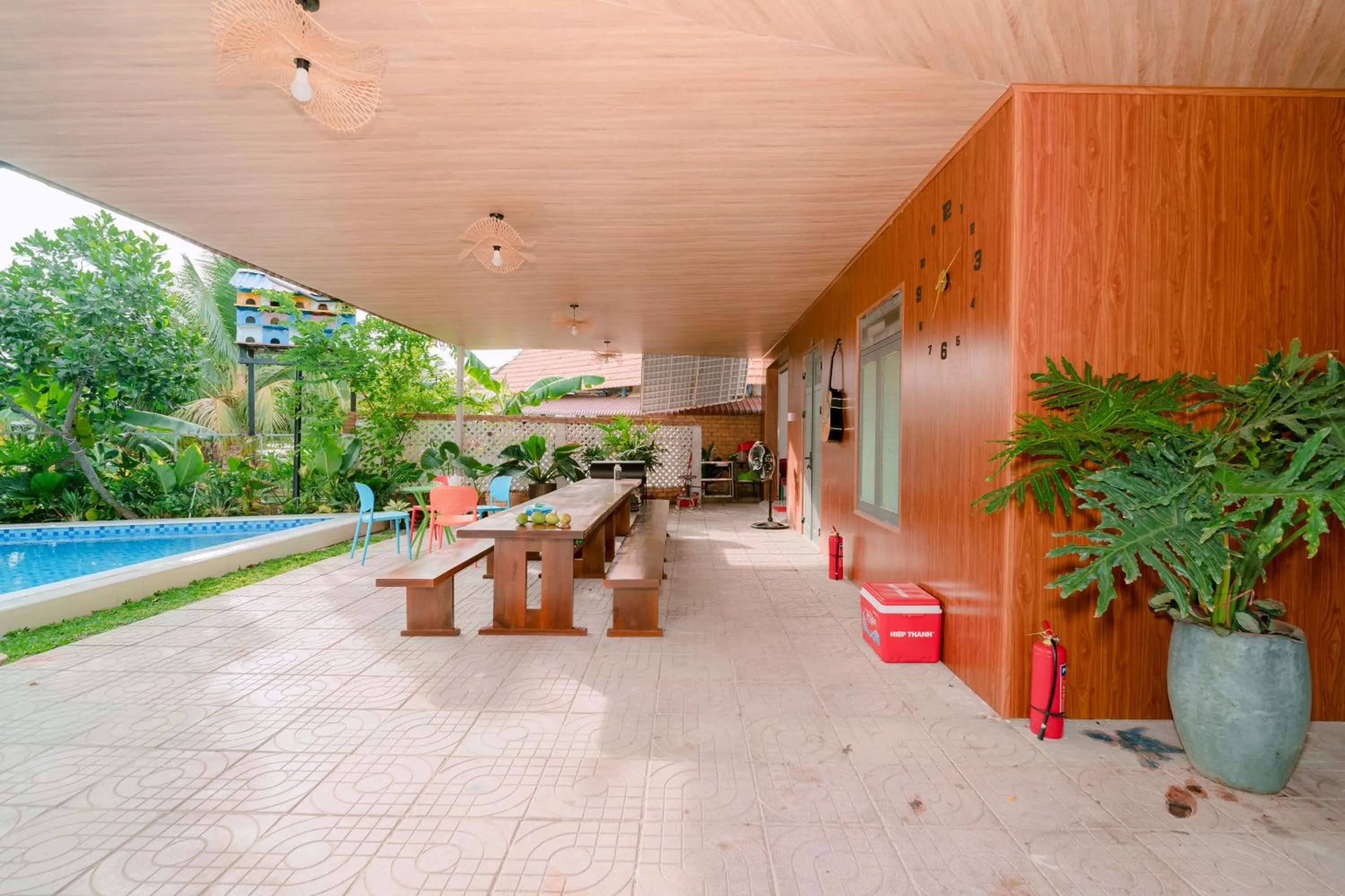 Patio in Wooden Homestay LAGI