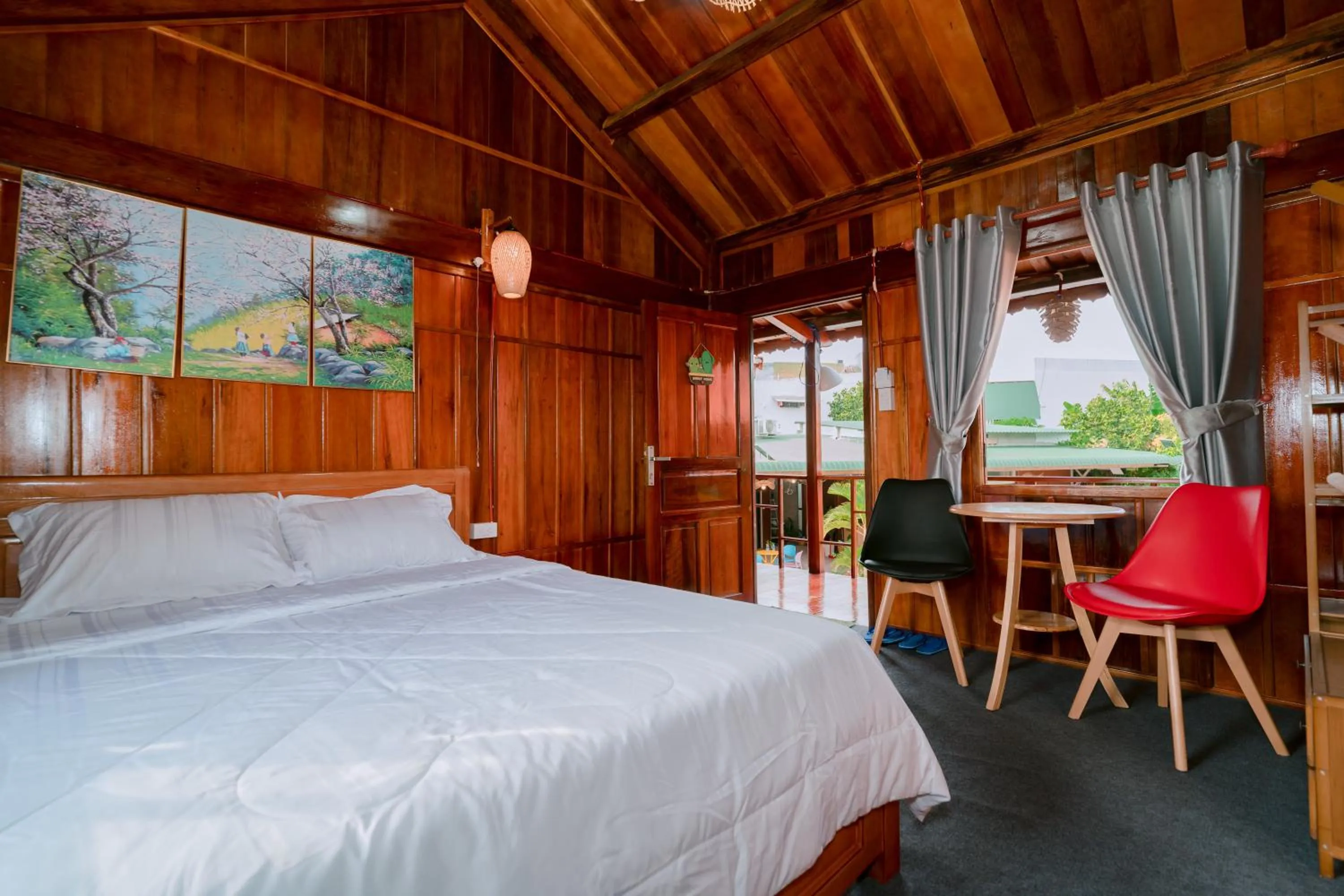 Bed in Wooden Homestay LAGI