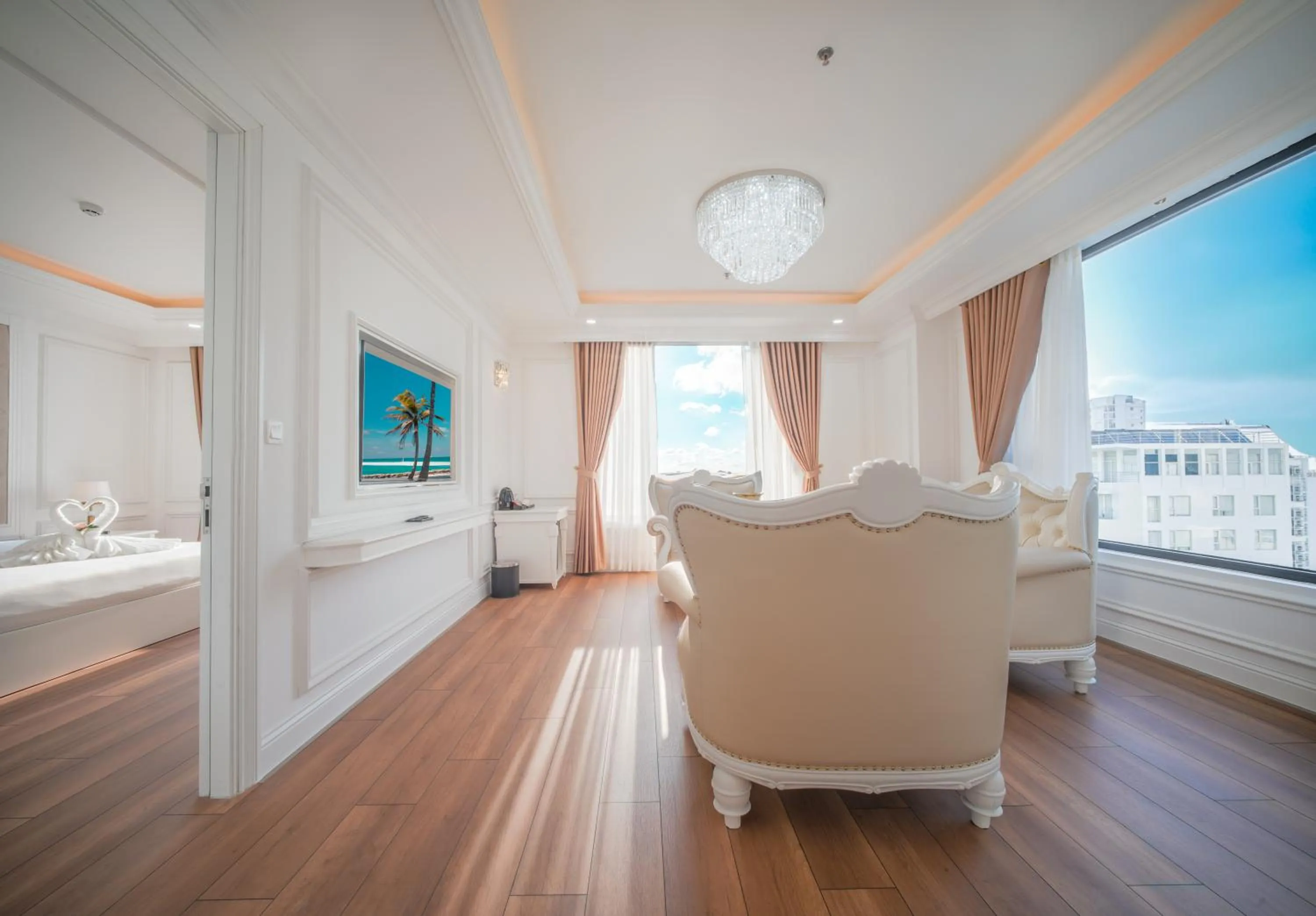 Living room, Bed in Sea Soul Hotel