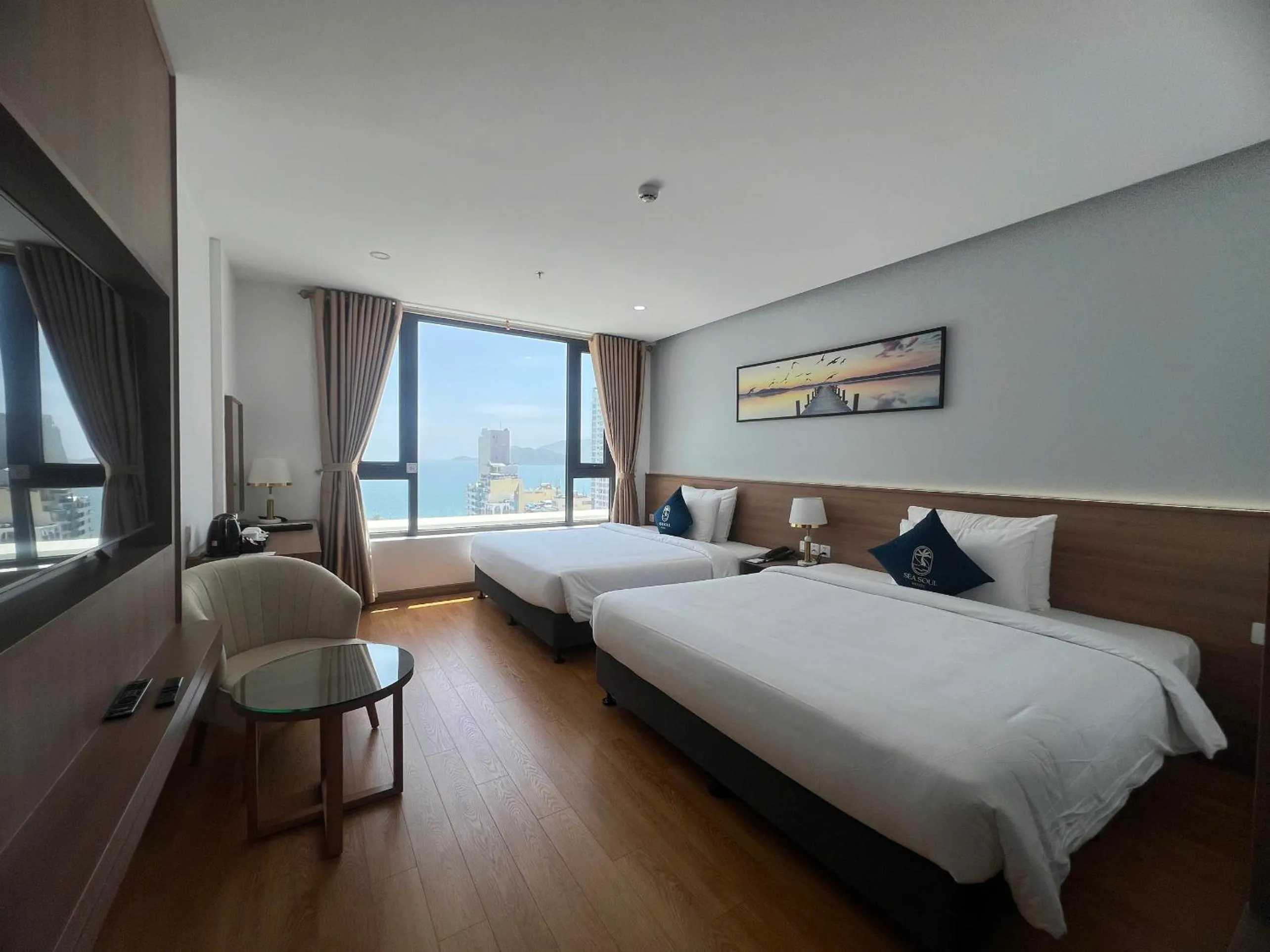 View (from property/room), Bed in Sea Soul Hotel