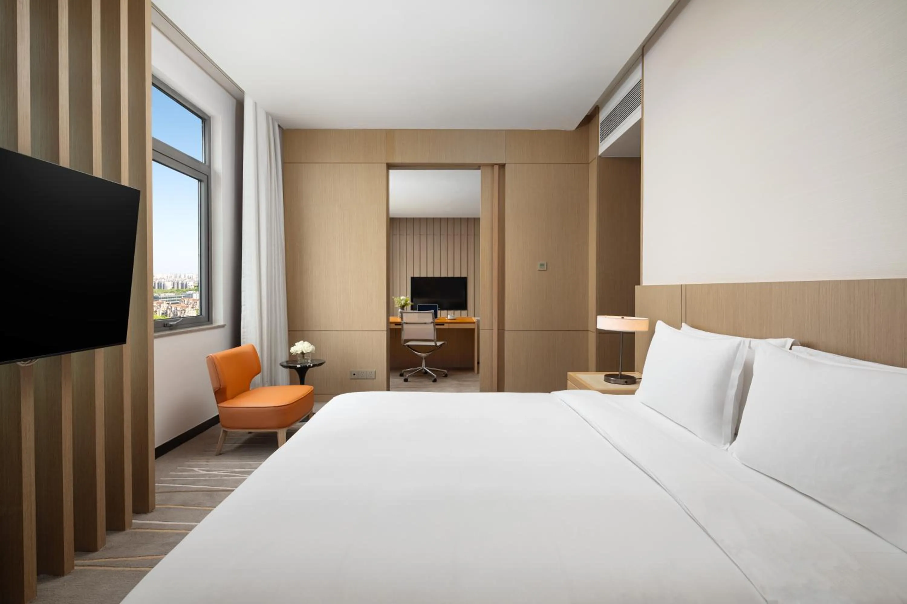 Bedroom, Bed in Fraser Place Wujiaochang Shanghai City Center