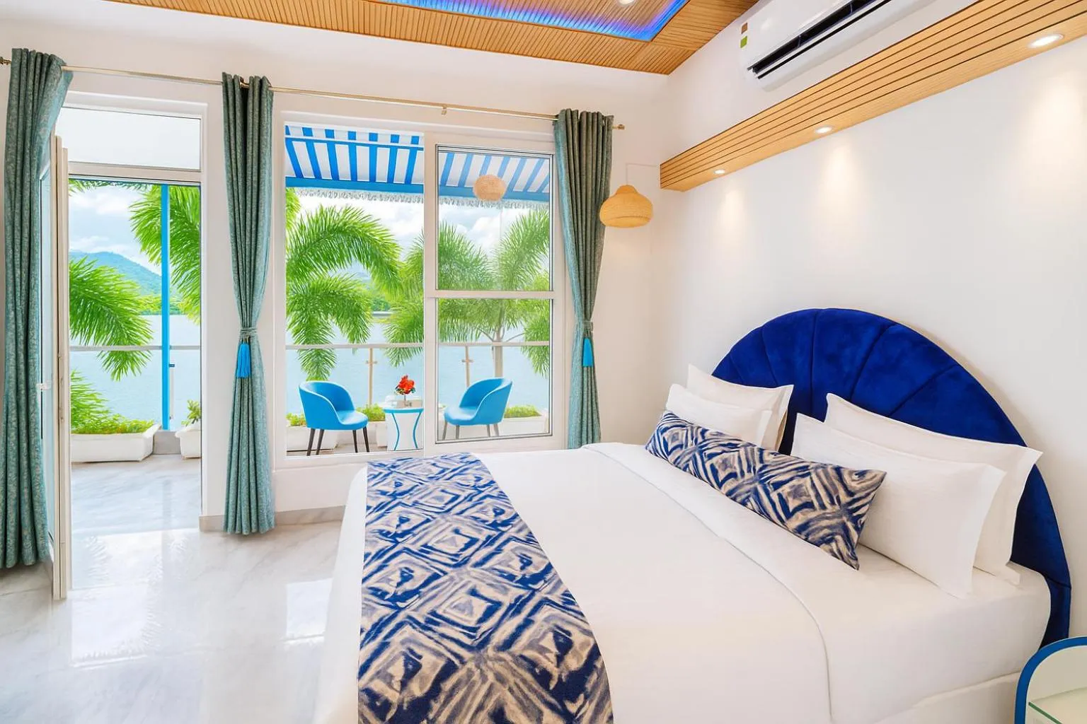 View (from property/room), Bed in The Neeraj Ganga Cottages