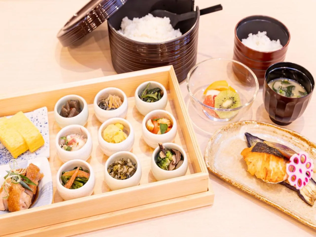 Buffet breakfast in APA Hotel Kyoto Gojo Omiya