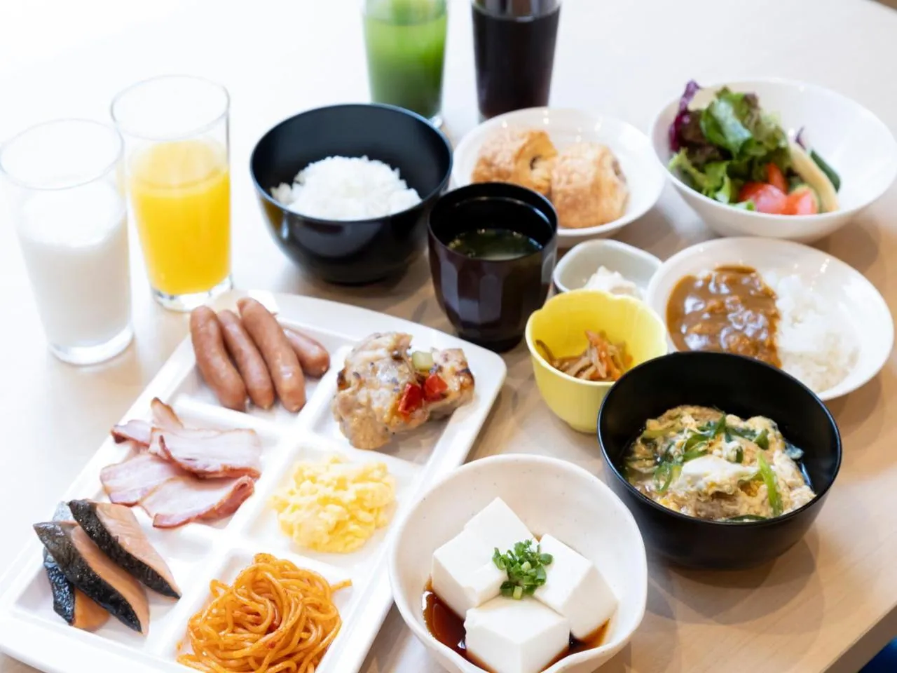 Buffet breakfast in APA Hotel Kyoto Gojo Omiya
