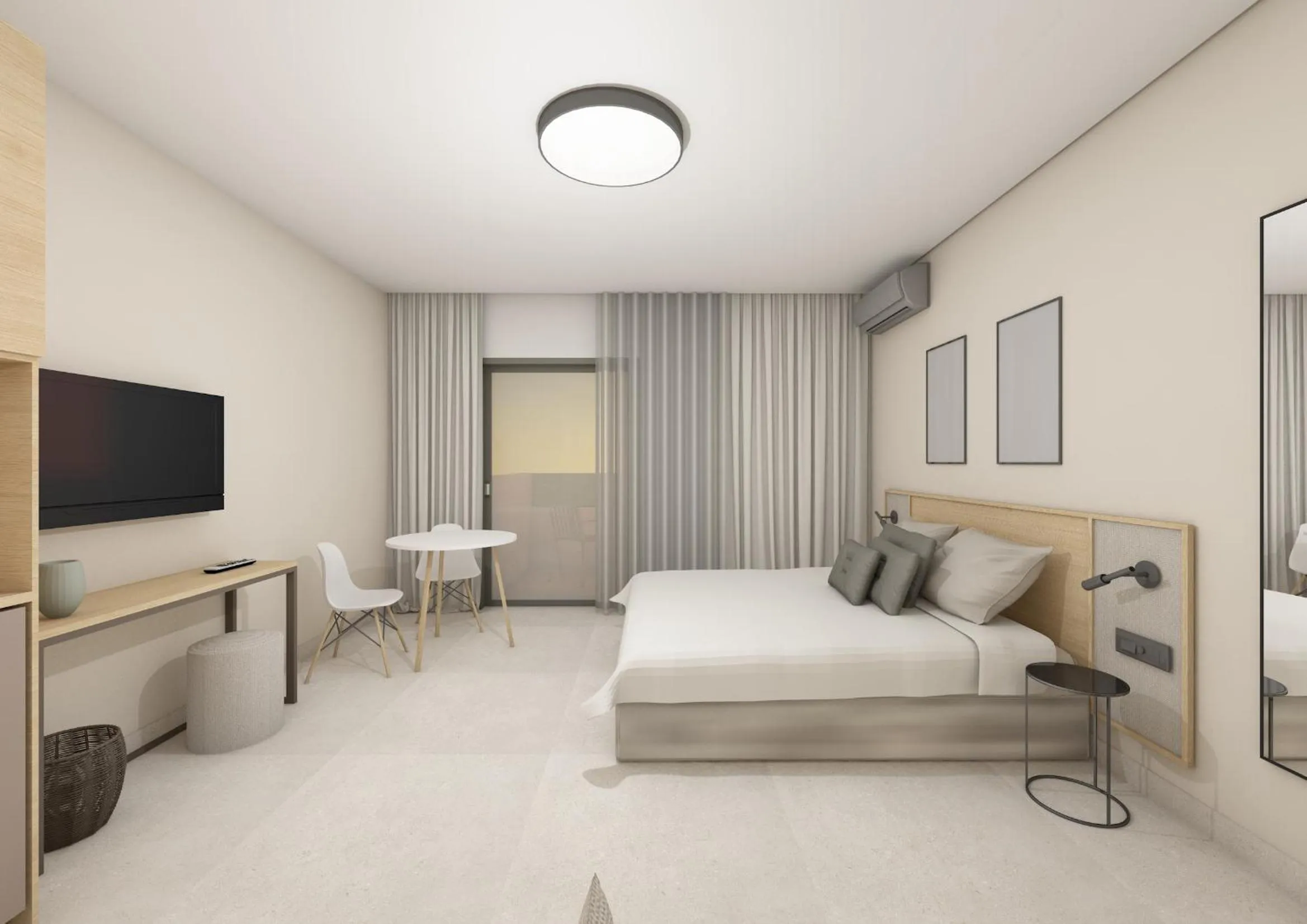 Bed in Kalloudis Hotel Apartments