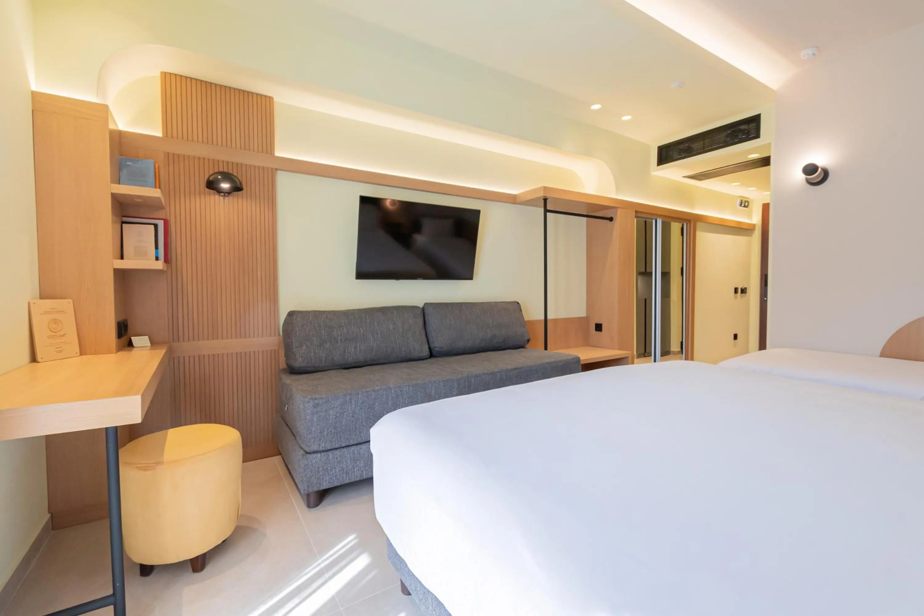 Bed in Sokratis Hotel