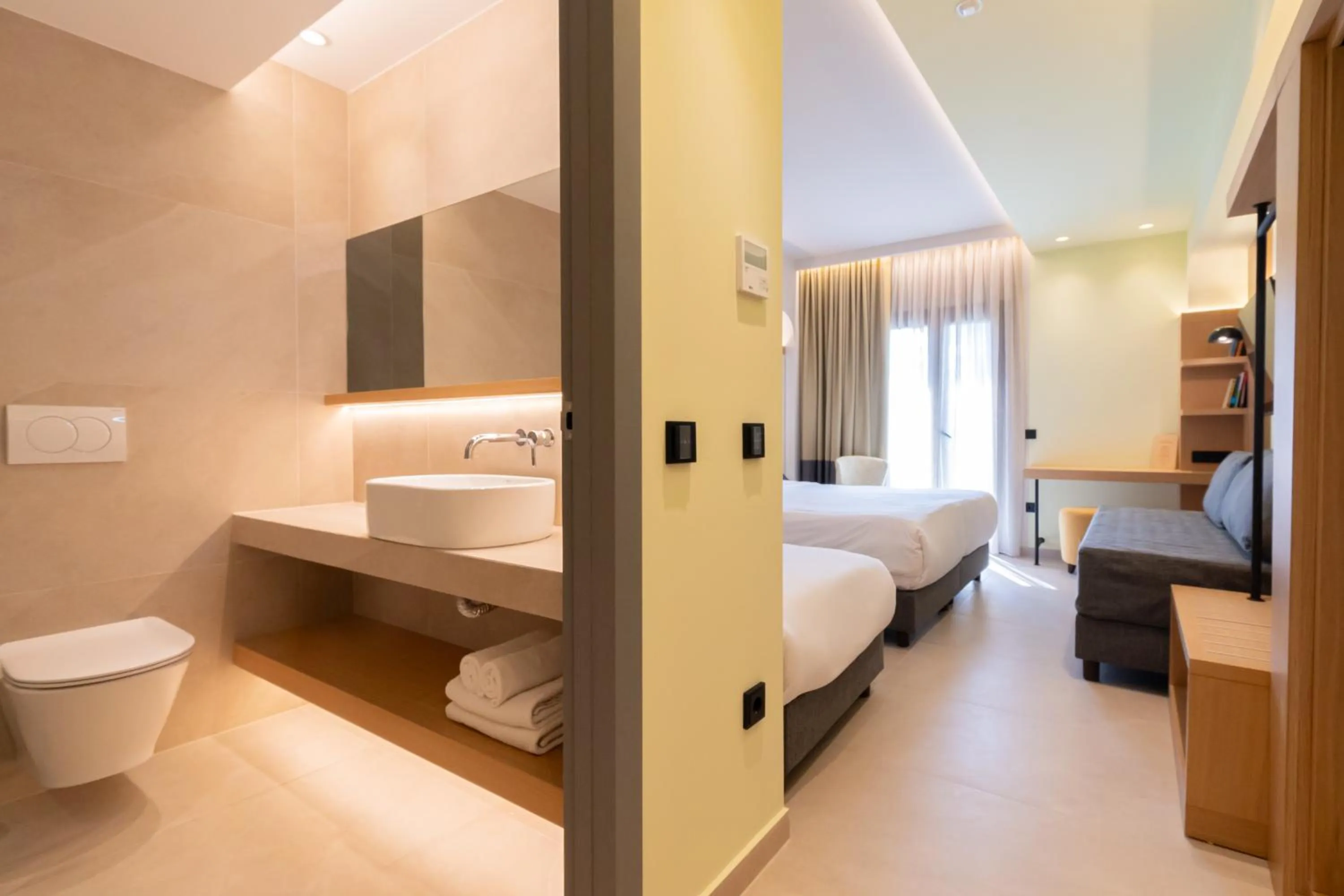 Bed in Sokratis Hotel