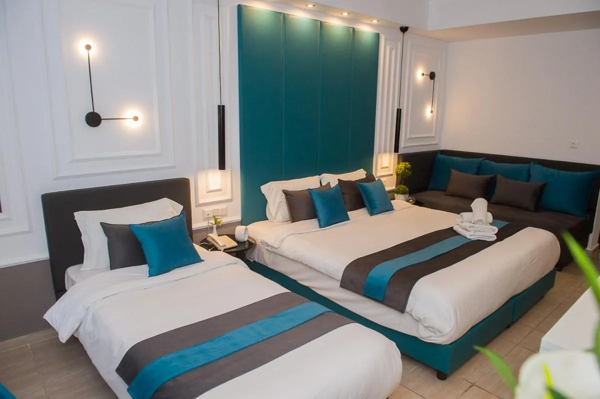 Bed in Sokratis Hotel