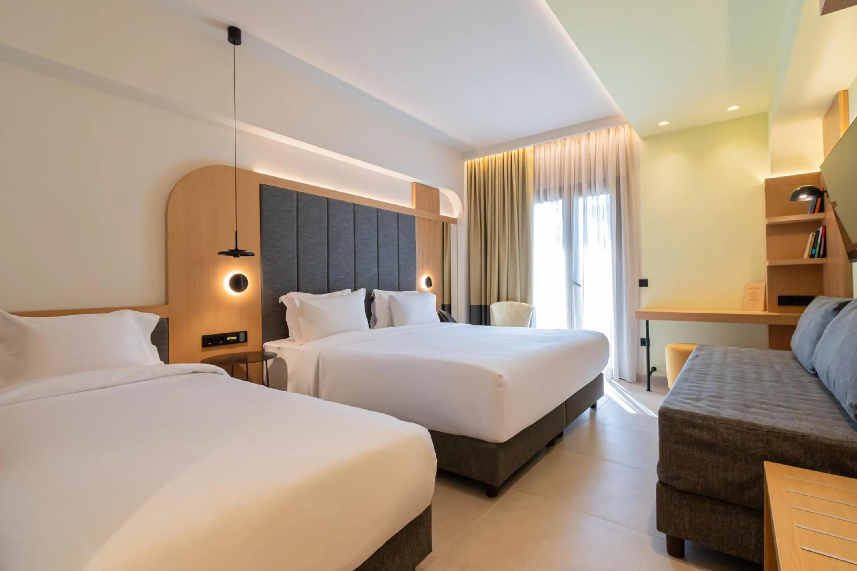 Bed in Sokratis Hotel