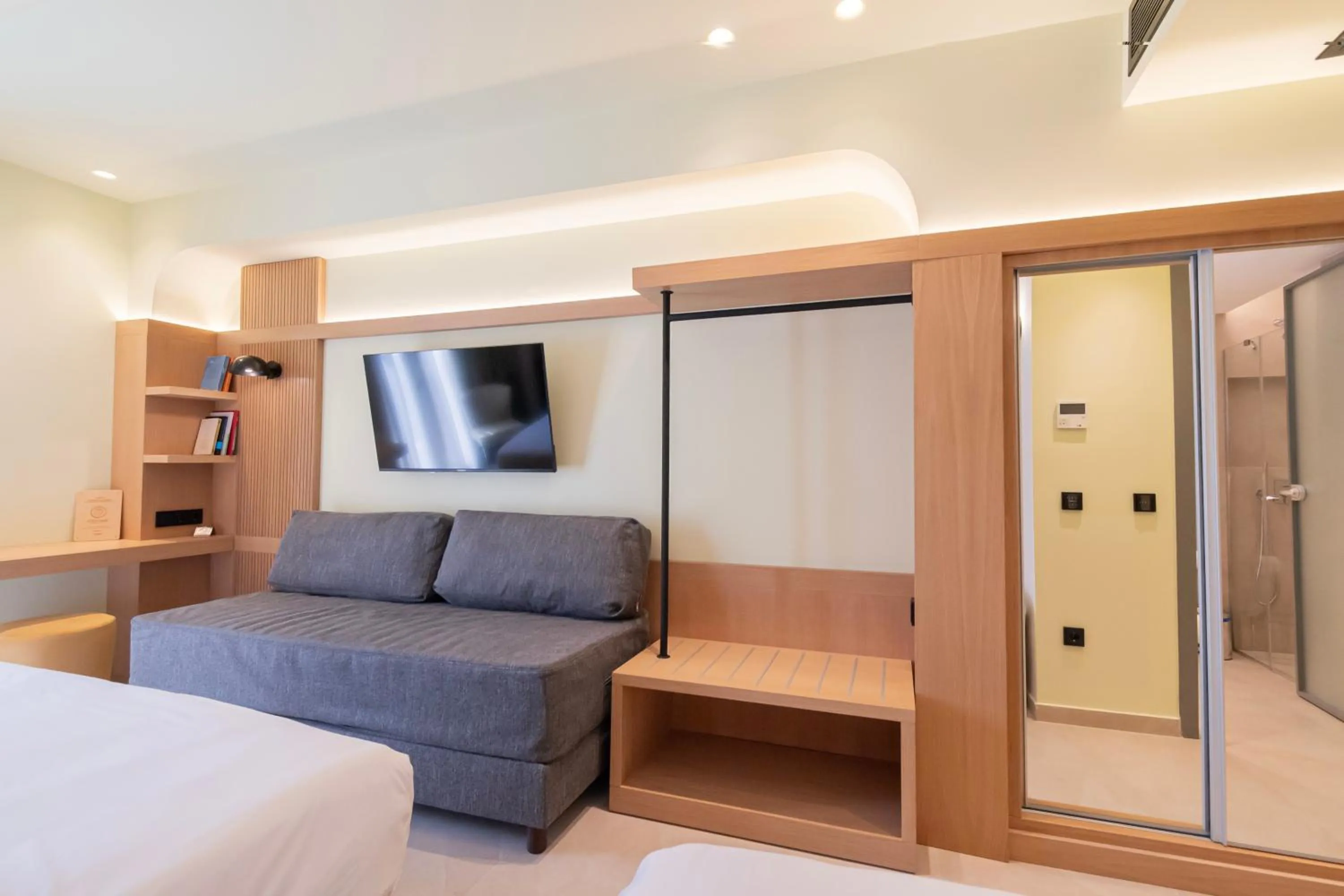 Bed in Sokratis Hotel