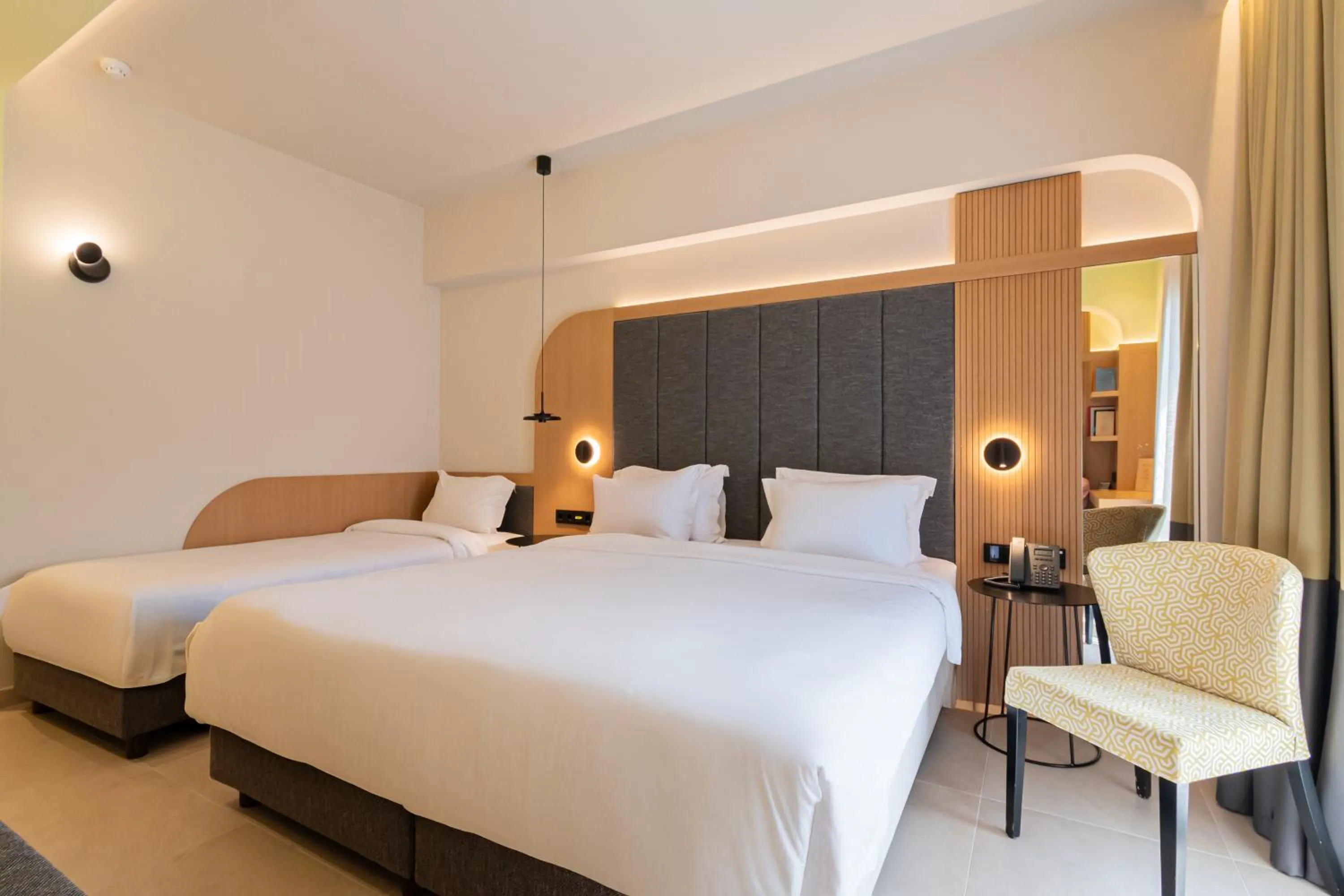 Bed in Sokratis Hotel