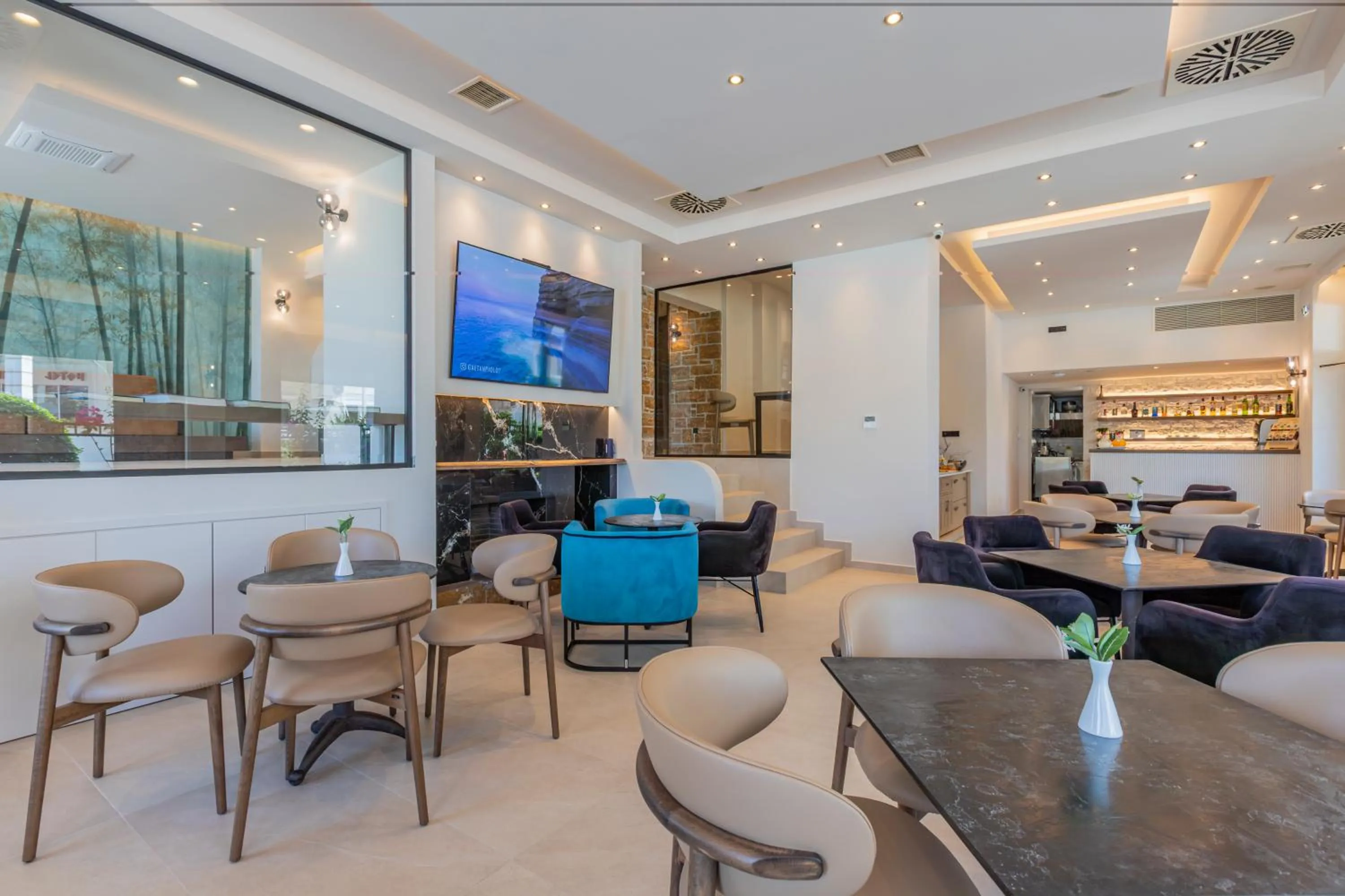 Seating area in Sokratis Hotel