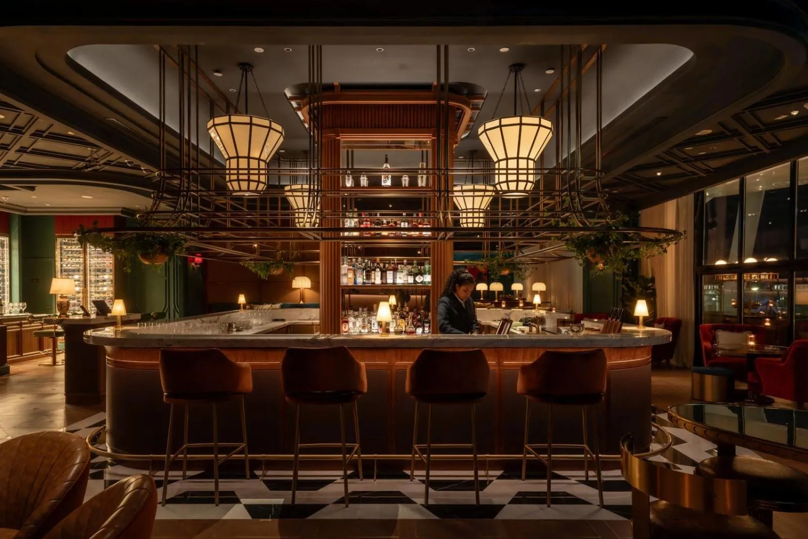 Lounge or bar in Rosewood Doha