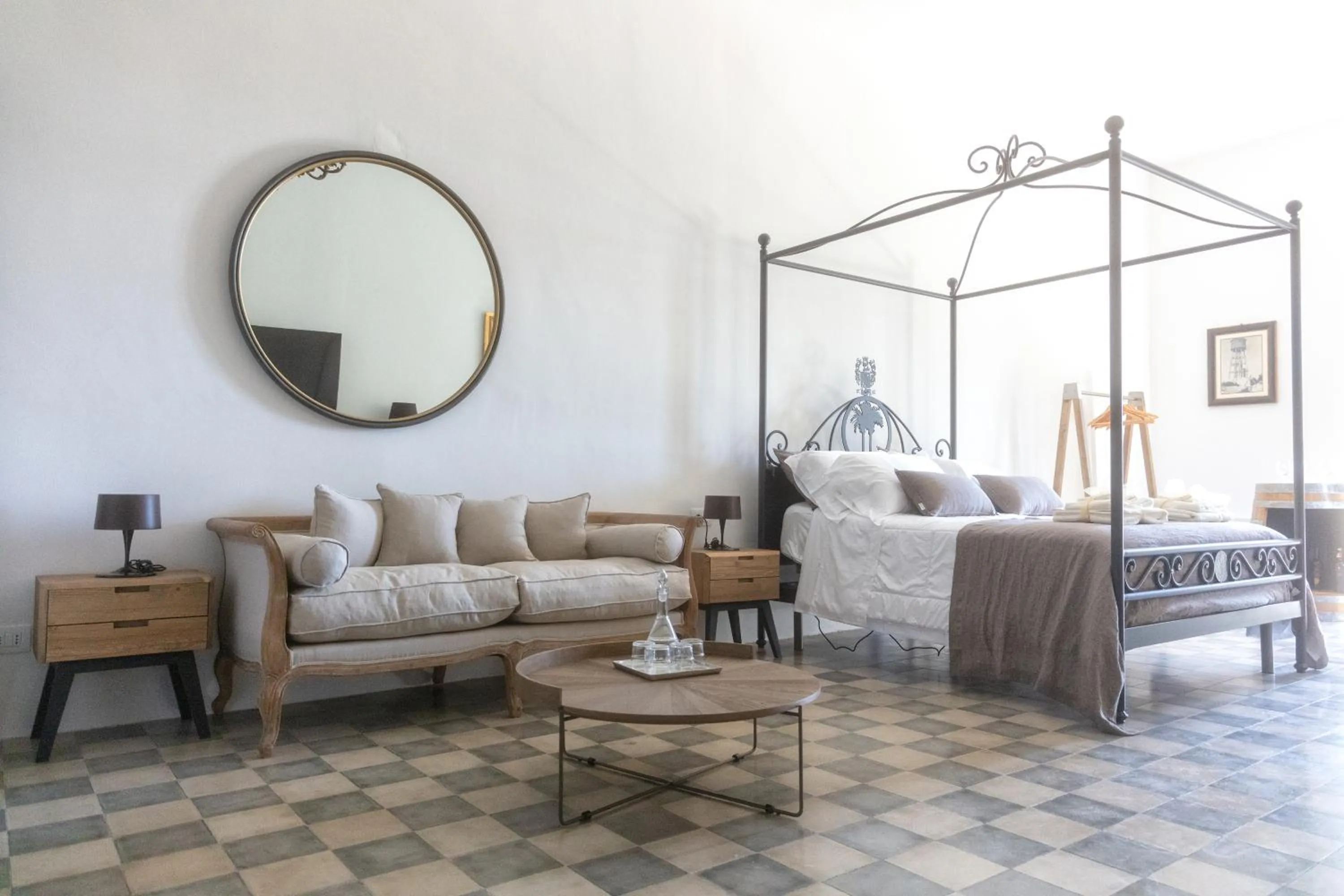 Bed in Villa Neviera Wine Resort & Spa by Cantine Due Palme