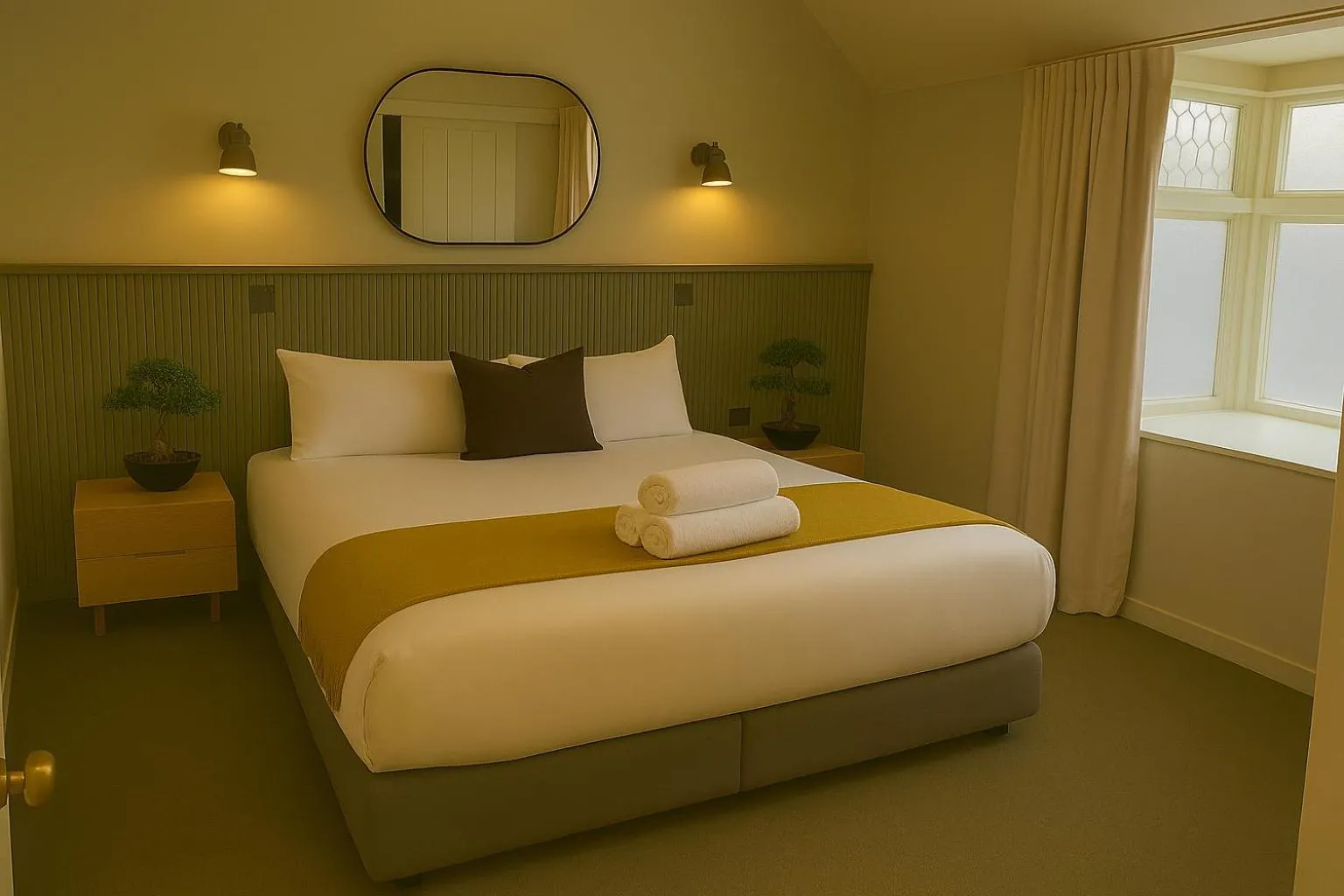 Bed in The Elmwood Motel