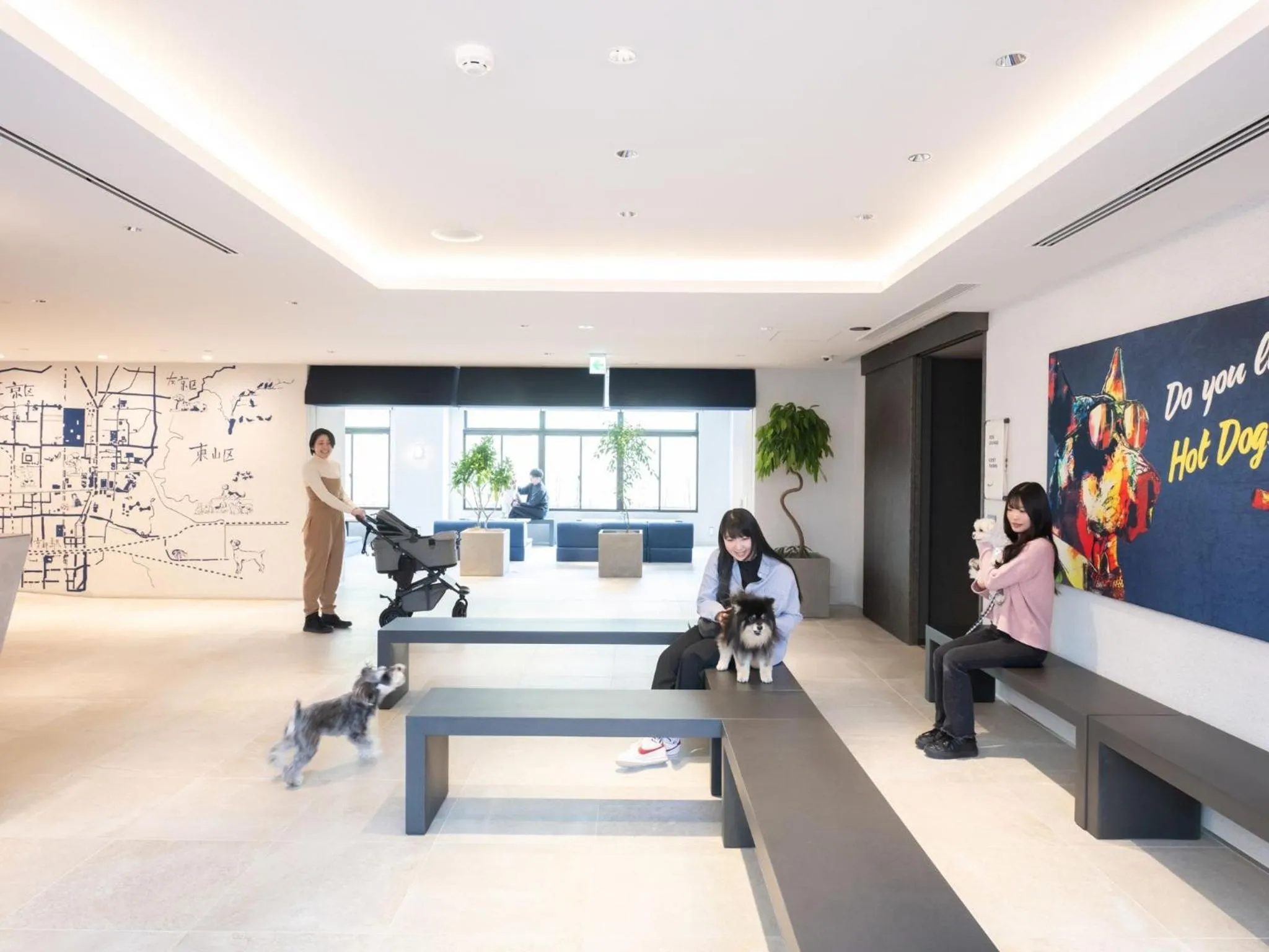 Lobby or reception in hotel anddoggy Kyoto Nijo