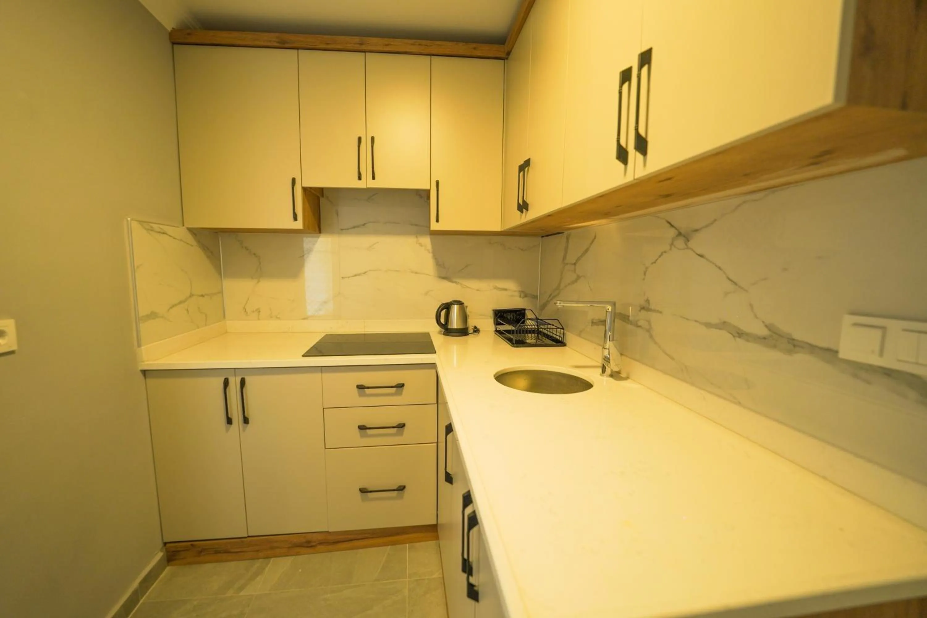 Kitchen or kitchenette in Han Apart Hotel Side