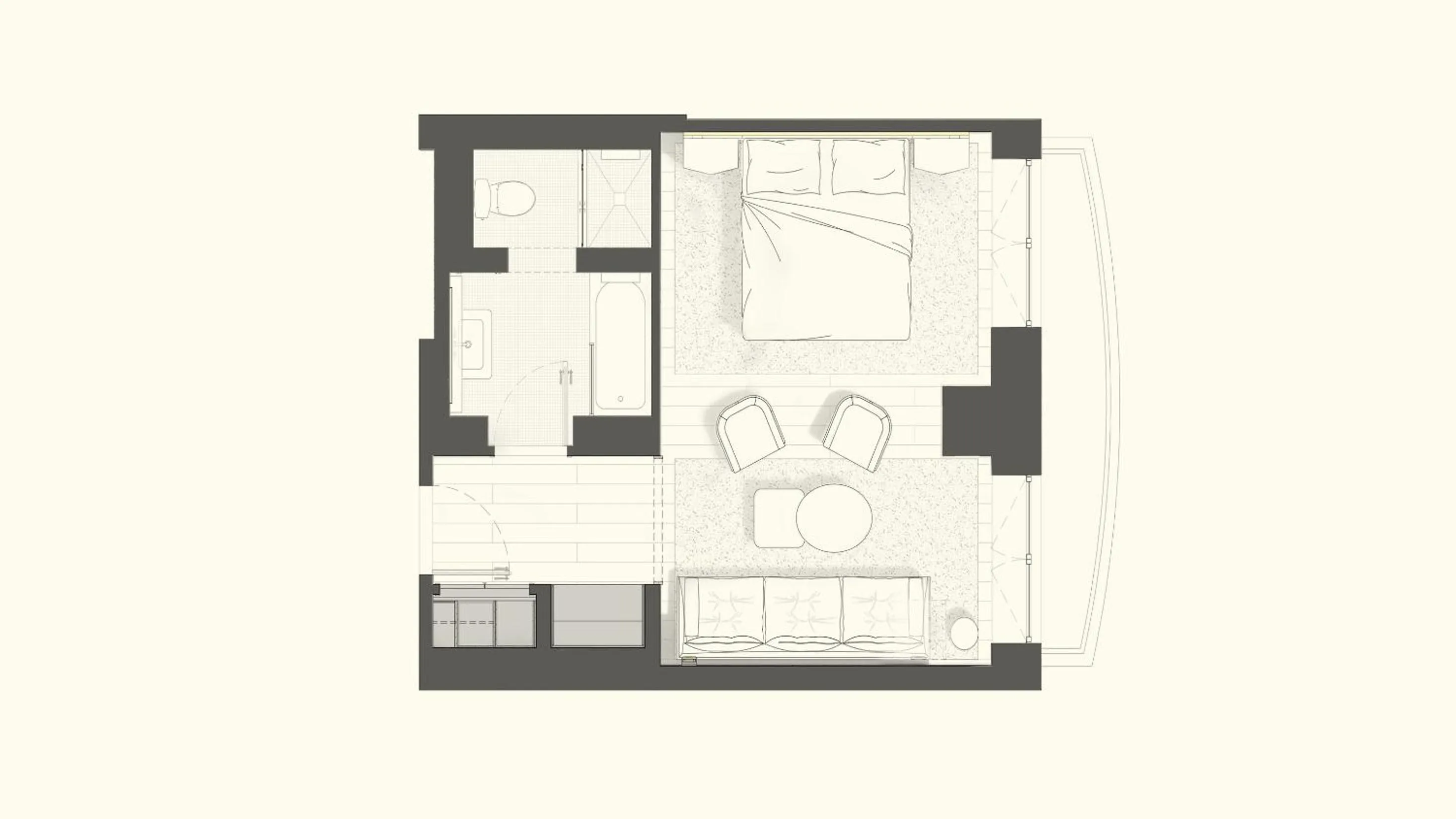 Floor plan in The Manner, The Unbound Collection by Hyatt