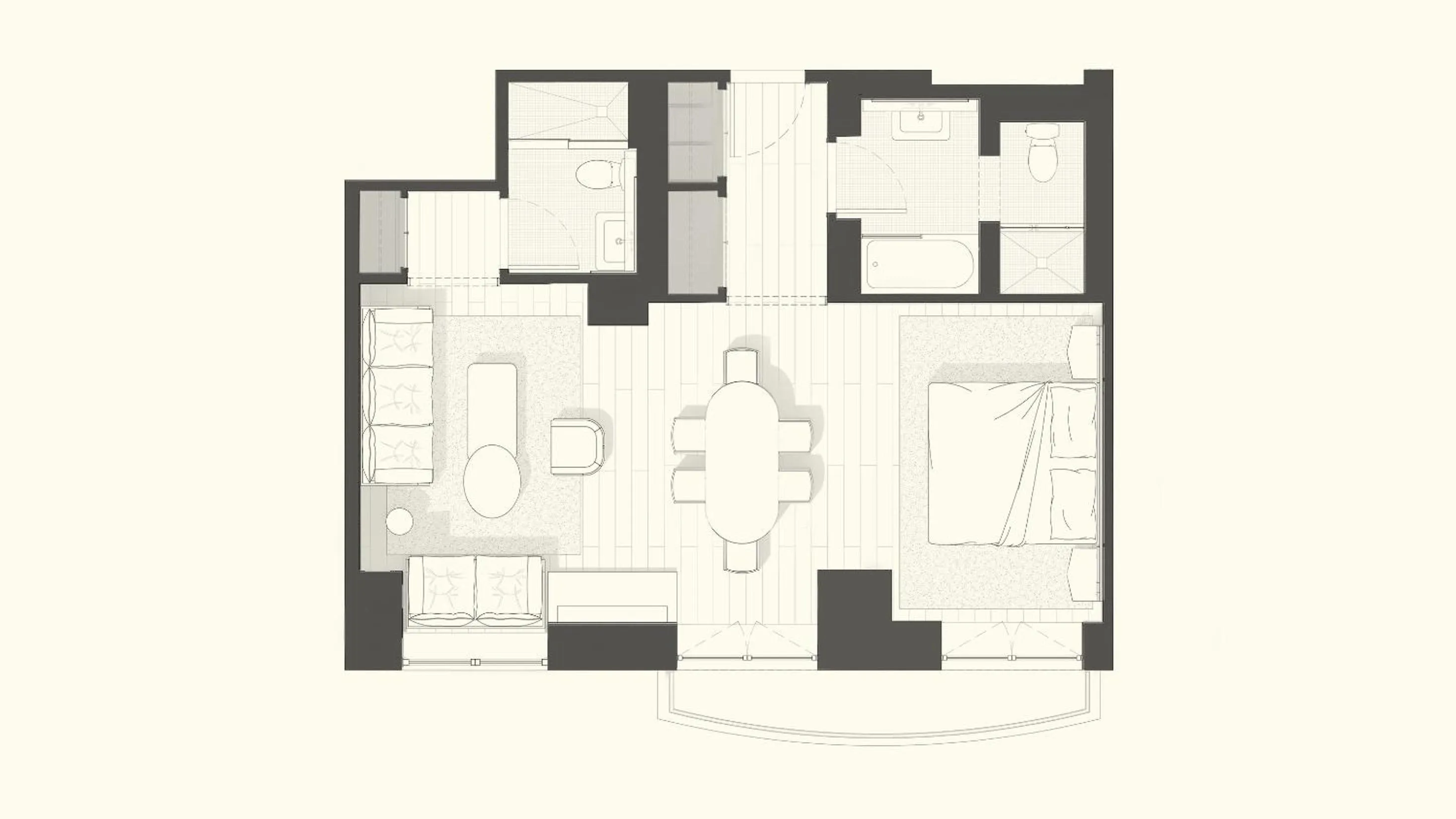 Floor plan in The Manner, The Unbound Collection by Hyatt