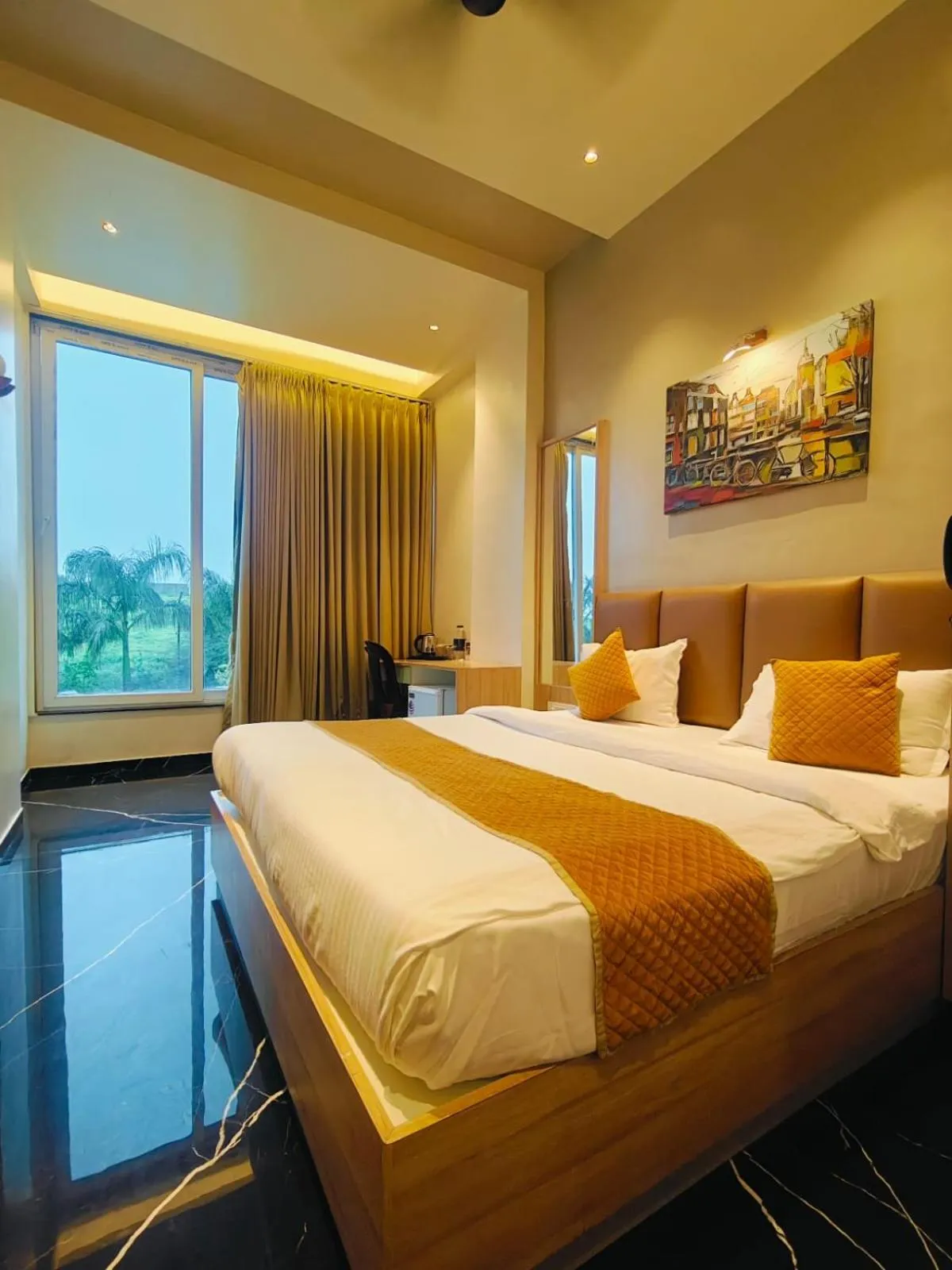 Balcony/Terrace, Bed in River An Sky Resort