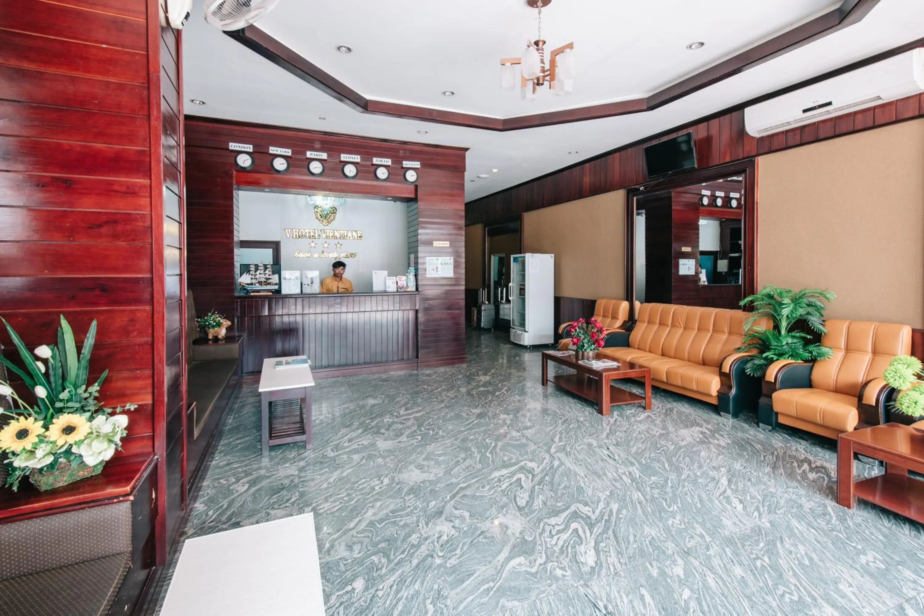 Lobby or reception in V Hotel Vientiane