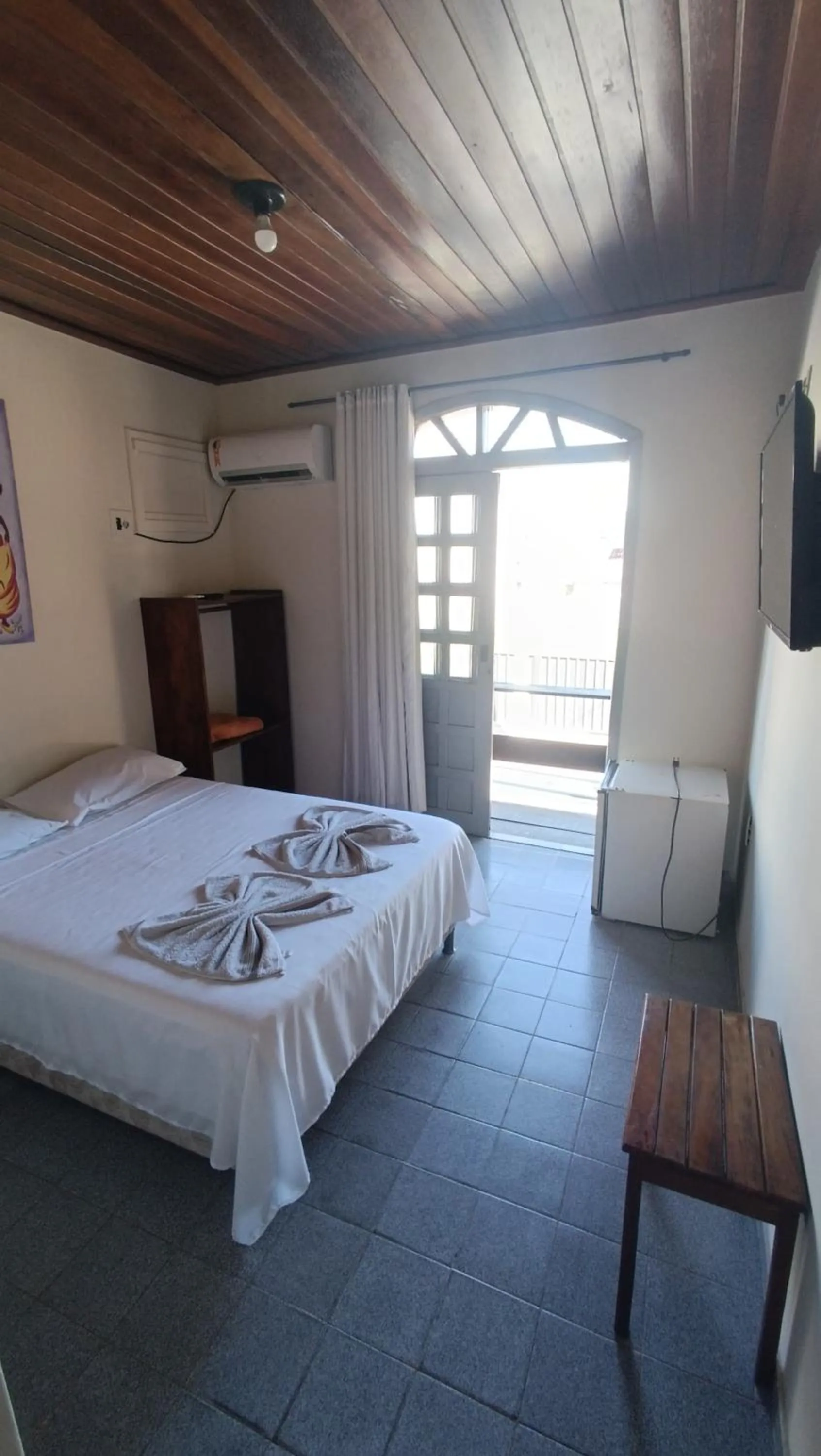 Bed in Pousada da Ale