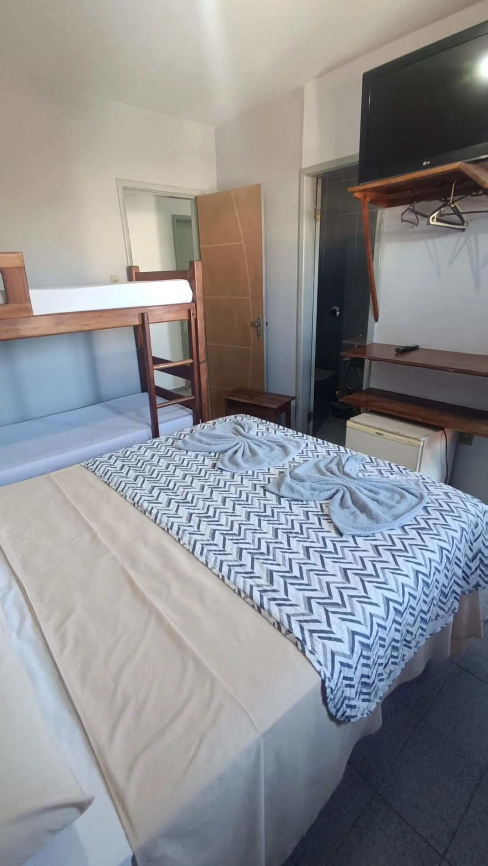 Bed in Pousada da Ale