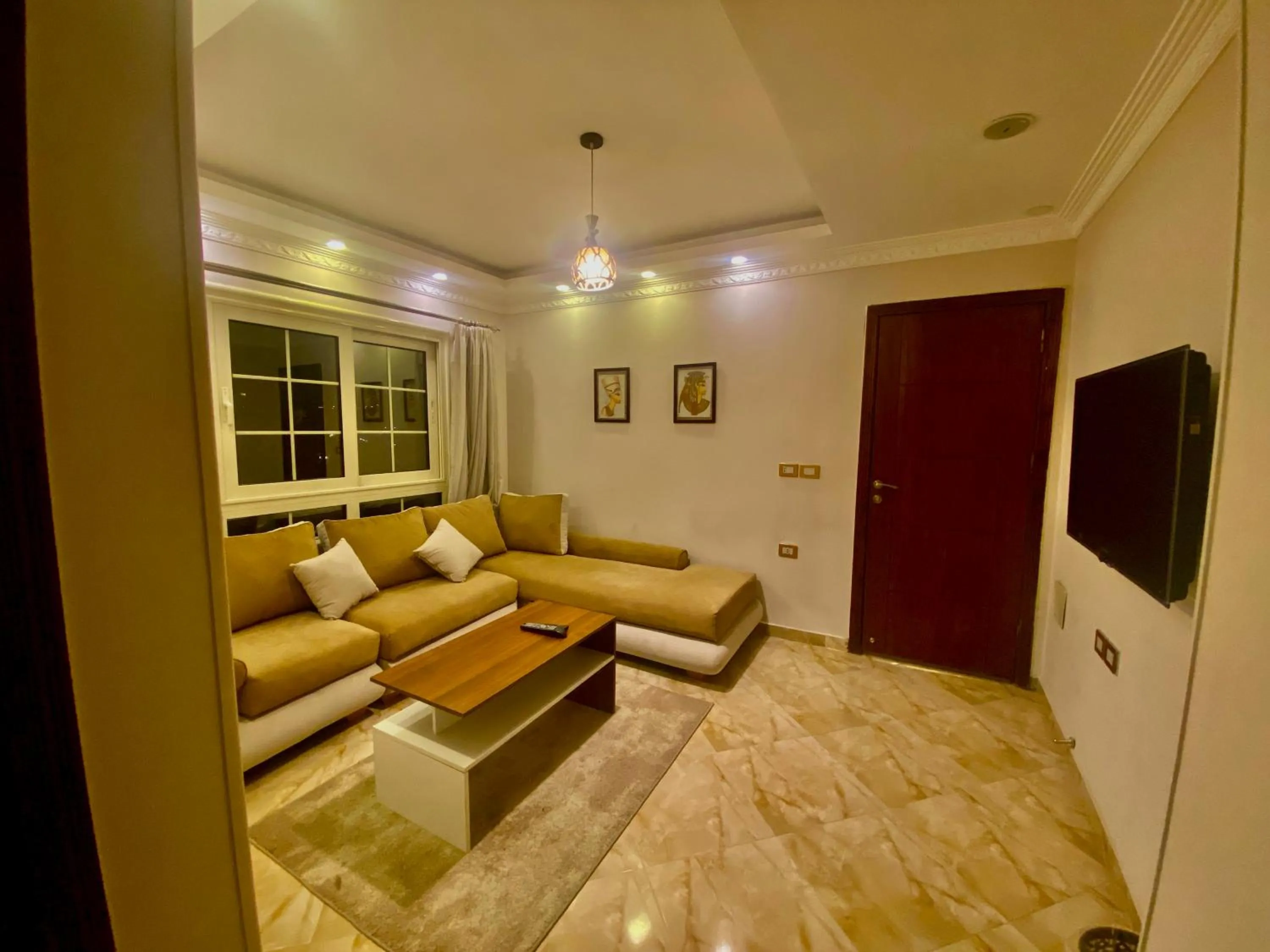 Living room in New Museum, Pyramids inn