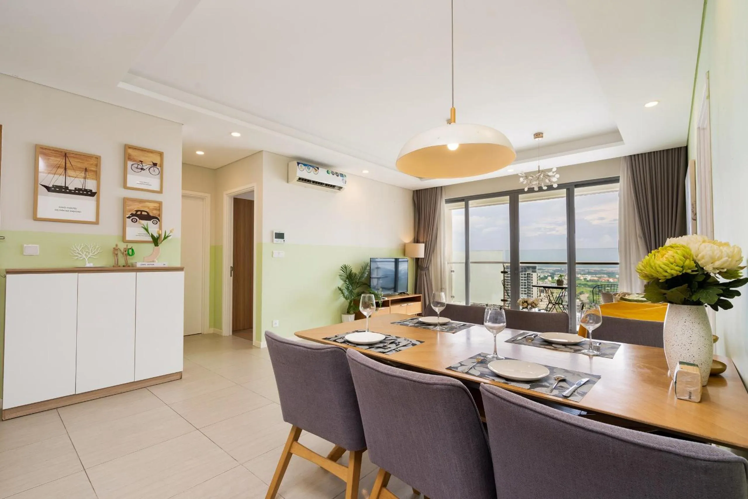 Seating area in Diamond Island - Mekong Retreat Apartment