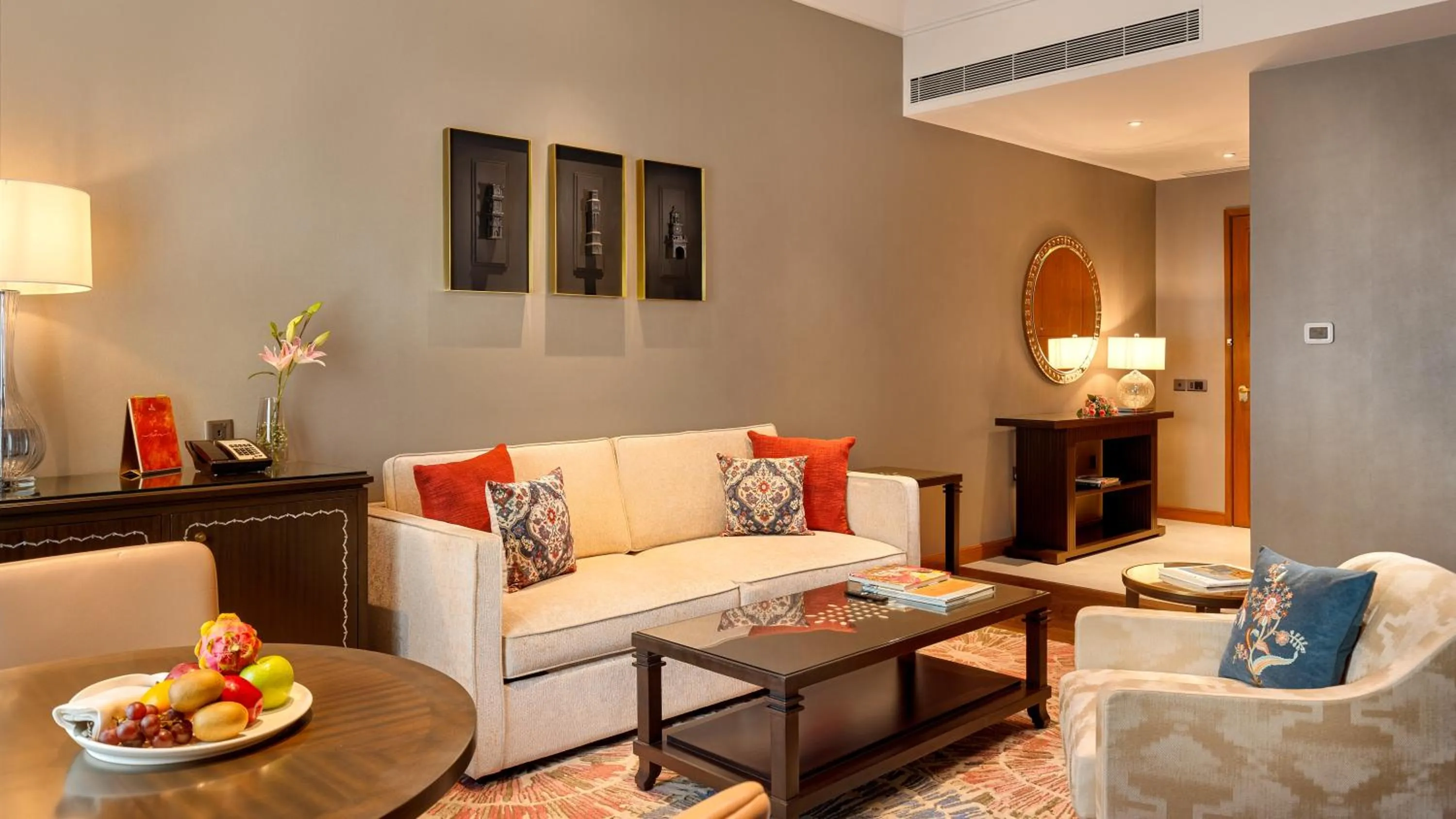 Living room in The Leela Hyderabad Banjara Hills