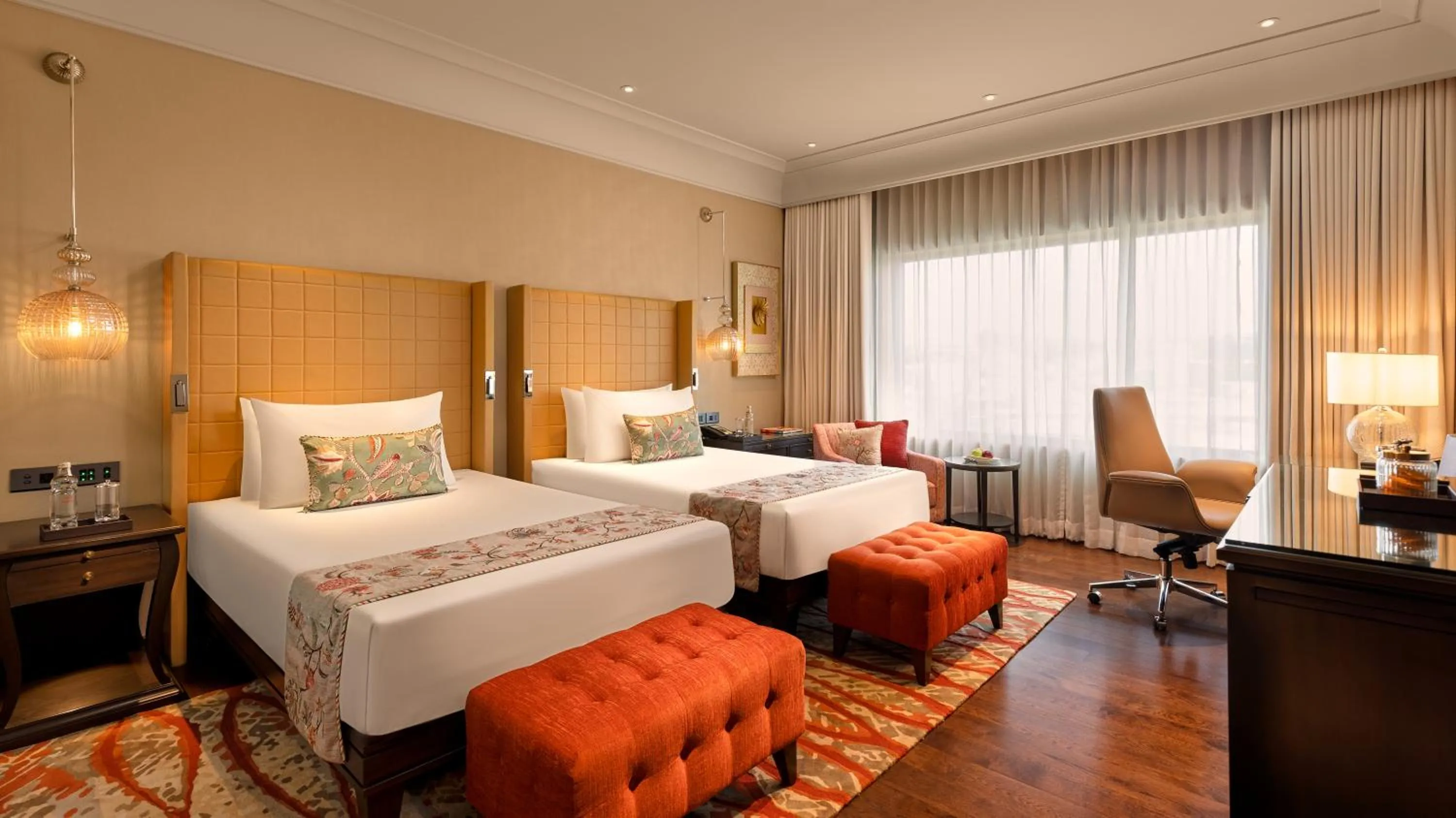 Bedroom, Bed in The Leela Hyderabad Banjara Hills