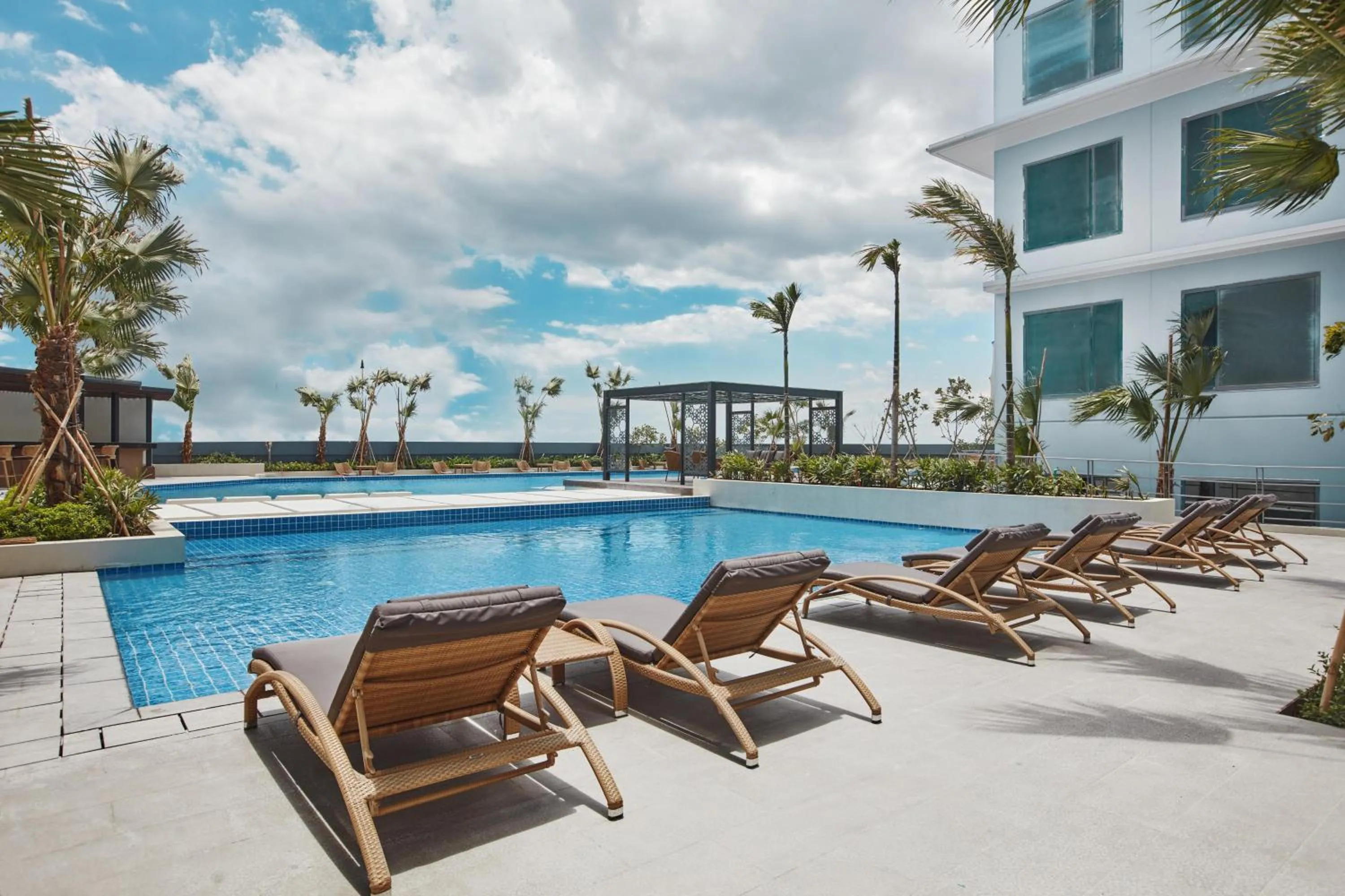 Pool view in Grand Westside Manila Bay