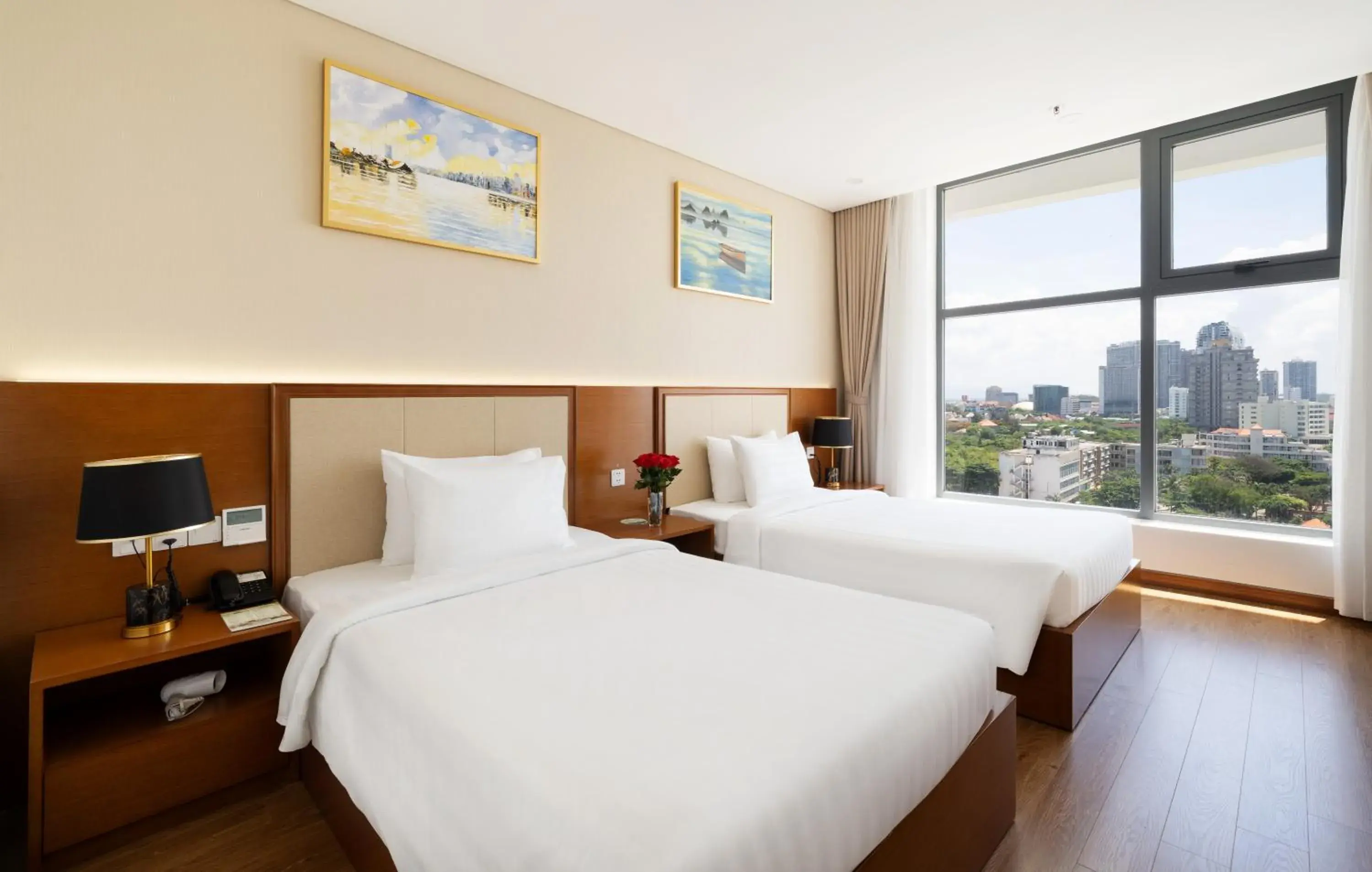 Deluxe Twin Room with Partial Sea View in Victory Hotel Vung Tau - New Wing Deluxe Twin Room with Partial Sea View in Victory Hotel Vung Tau - New Wing